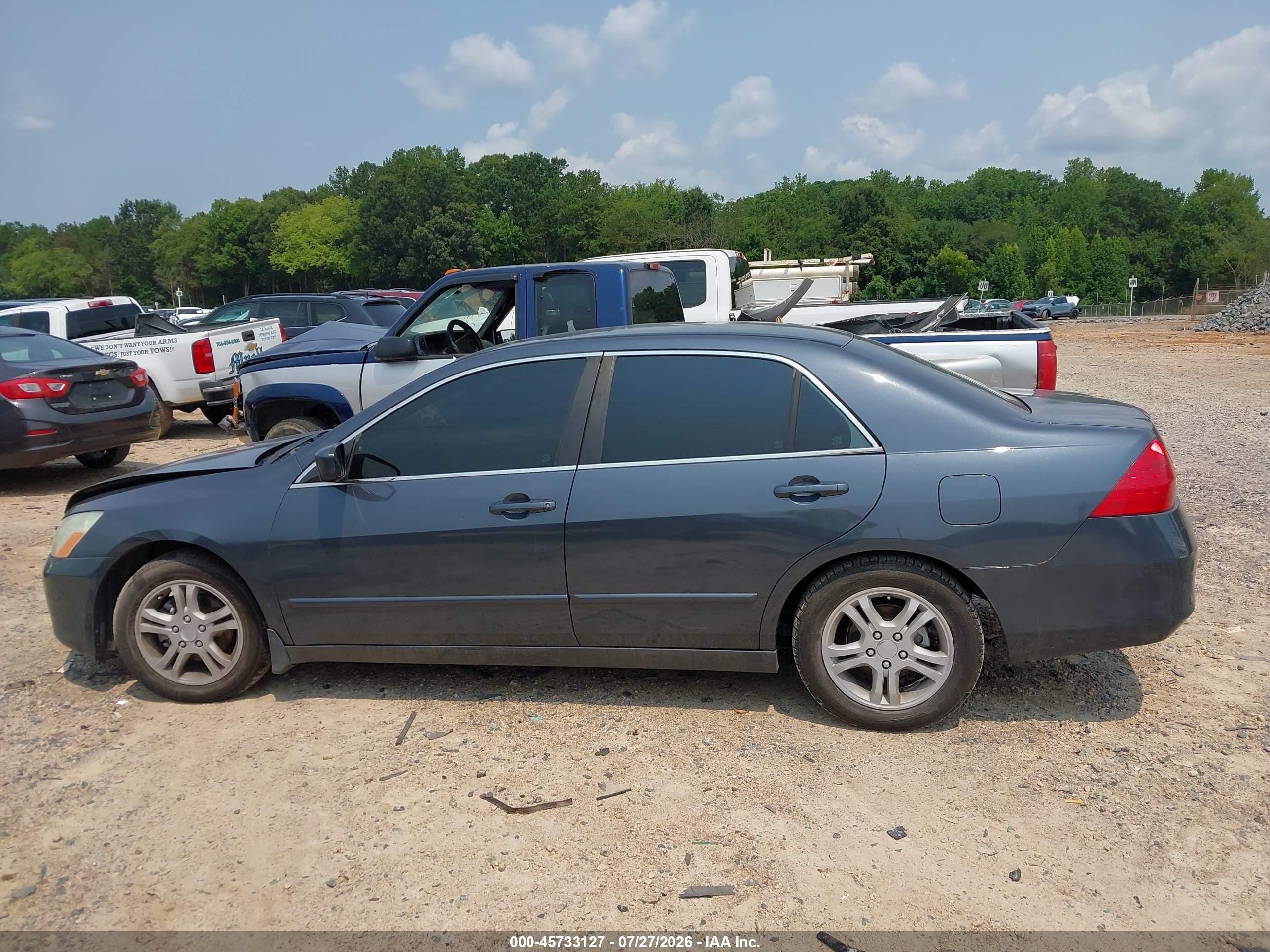 2006 Honda Accord 2.4 Ex Синий vin: 1HGCM567X6A110626