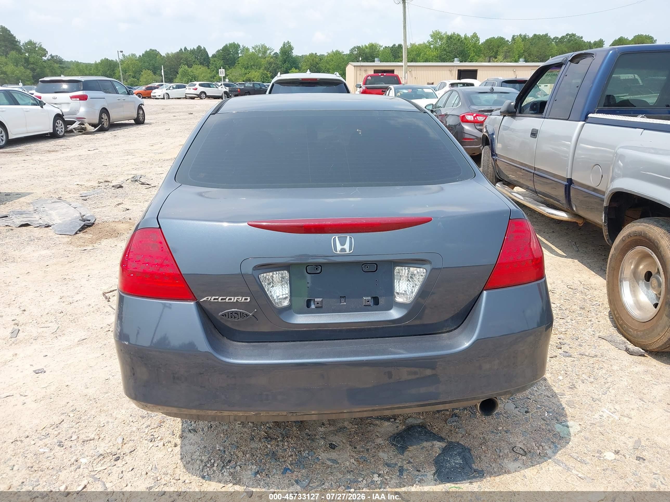 2006 Honda Accord 2.4 Ex Синий vin: 1HGCM567X6A110626