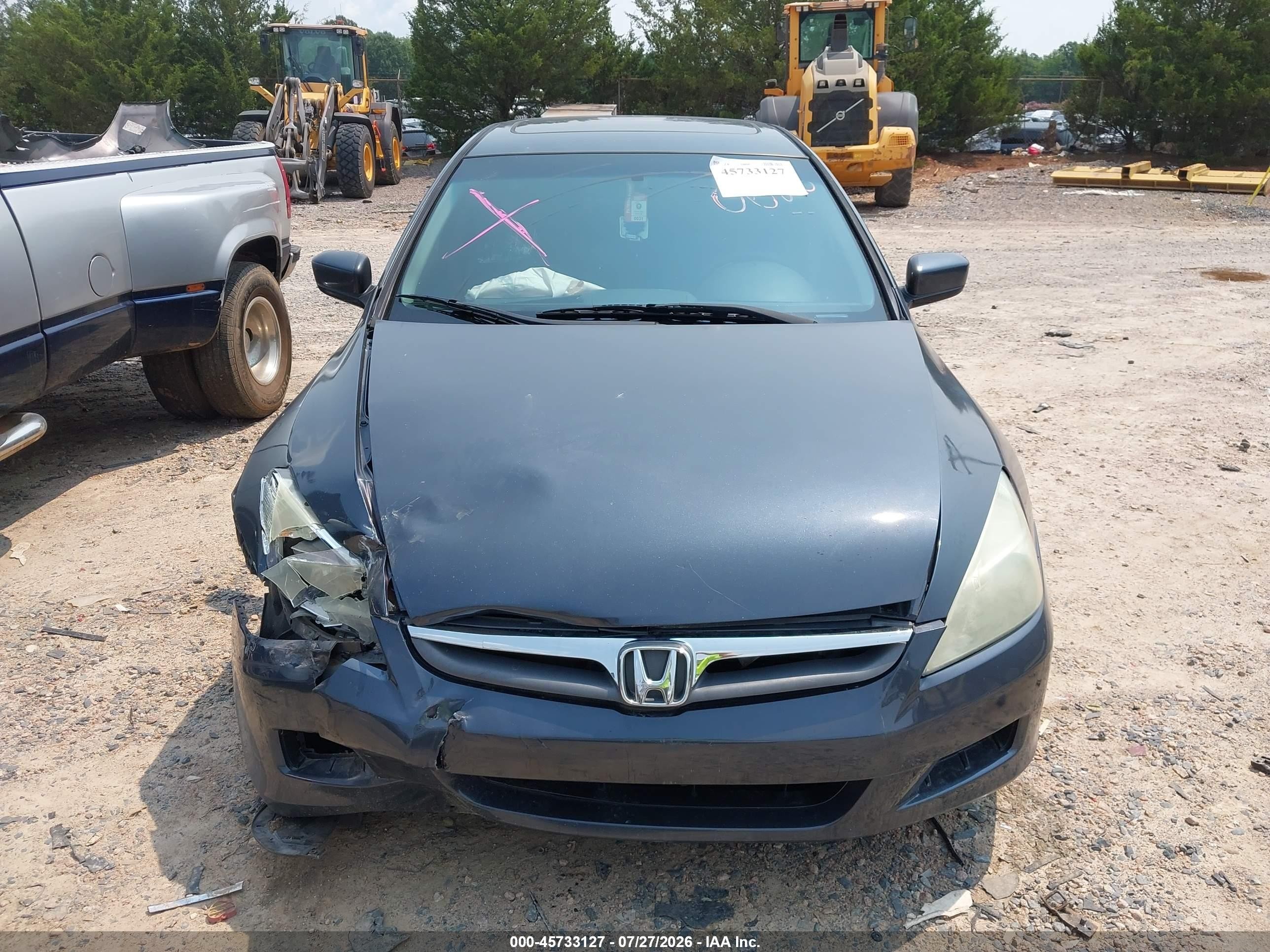 2006 Honda Accord 2.4 Ex Синий vin: 1HGCM567X6A110626