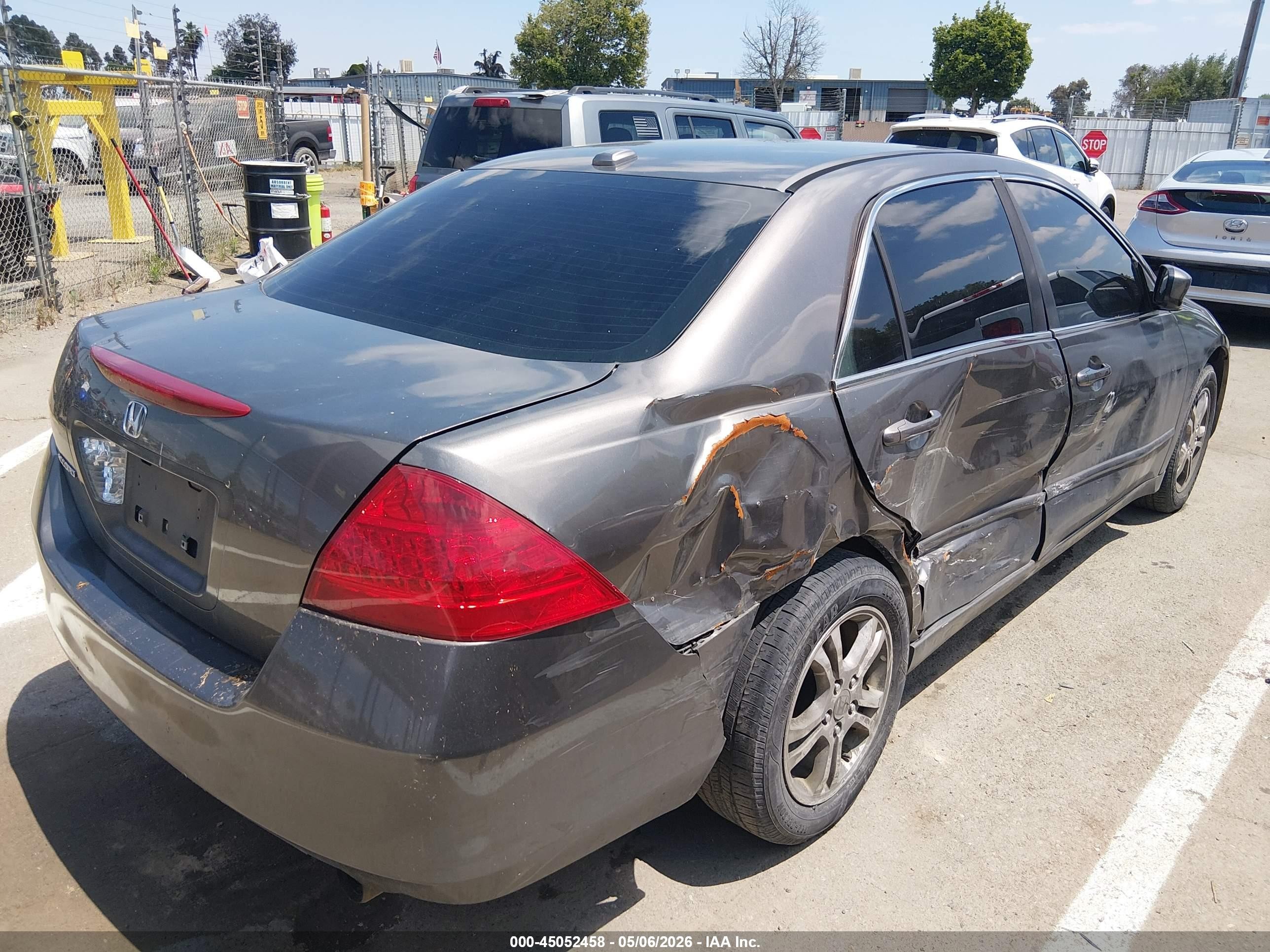 2006 Honda Accord 2.4 Ex Gray vin: 1HGCM567X6A144324