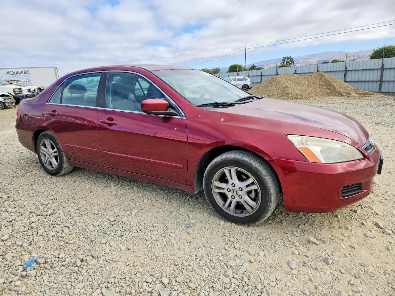 2006 Honda Accord Ex Burgundy vin: 1HGCM567X6A171314