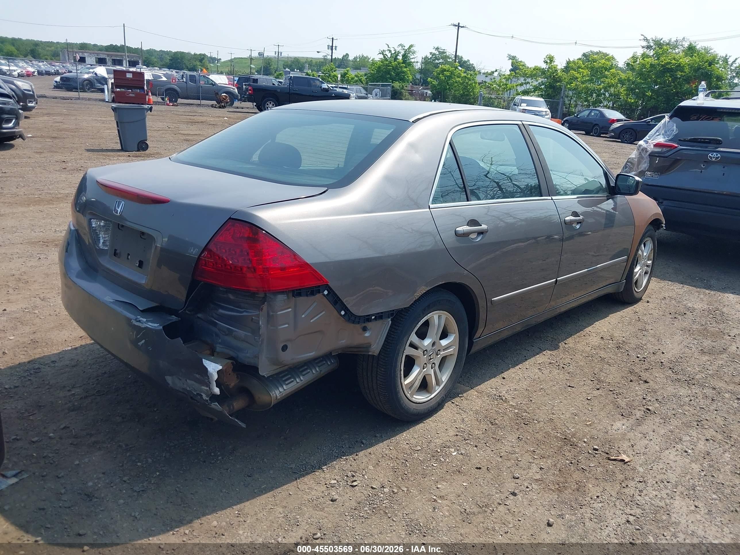 2006 Honda Accord 2.4 Ex Gray vin: 1HGCM567X6A184063