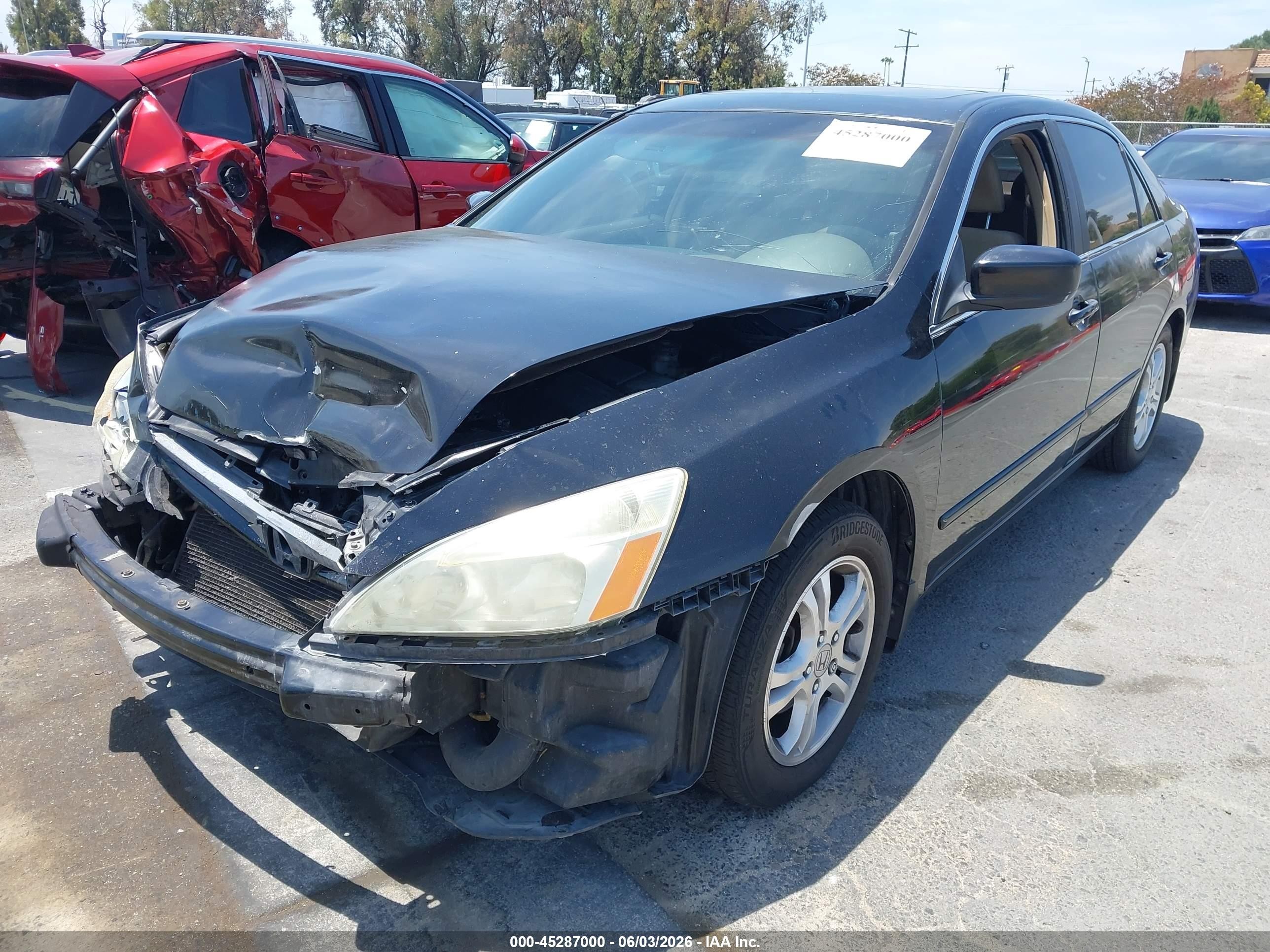 2007 Honda Accord 2.4 Ex Black vin: 1HGCM567X7A028686