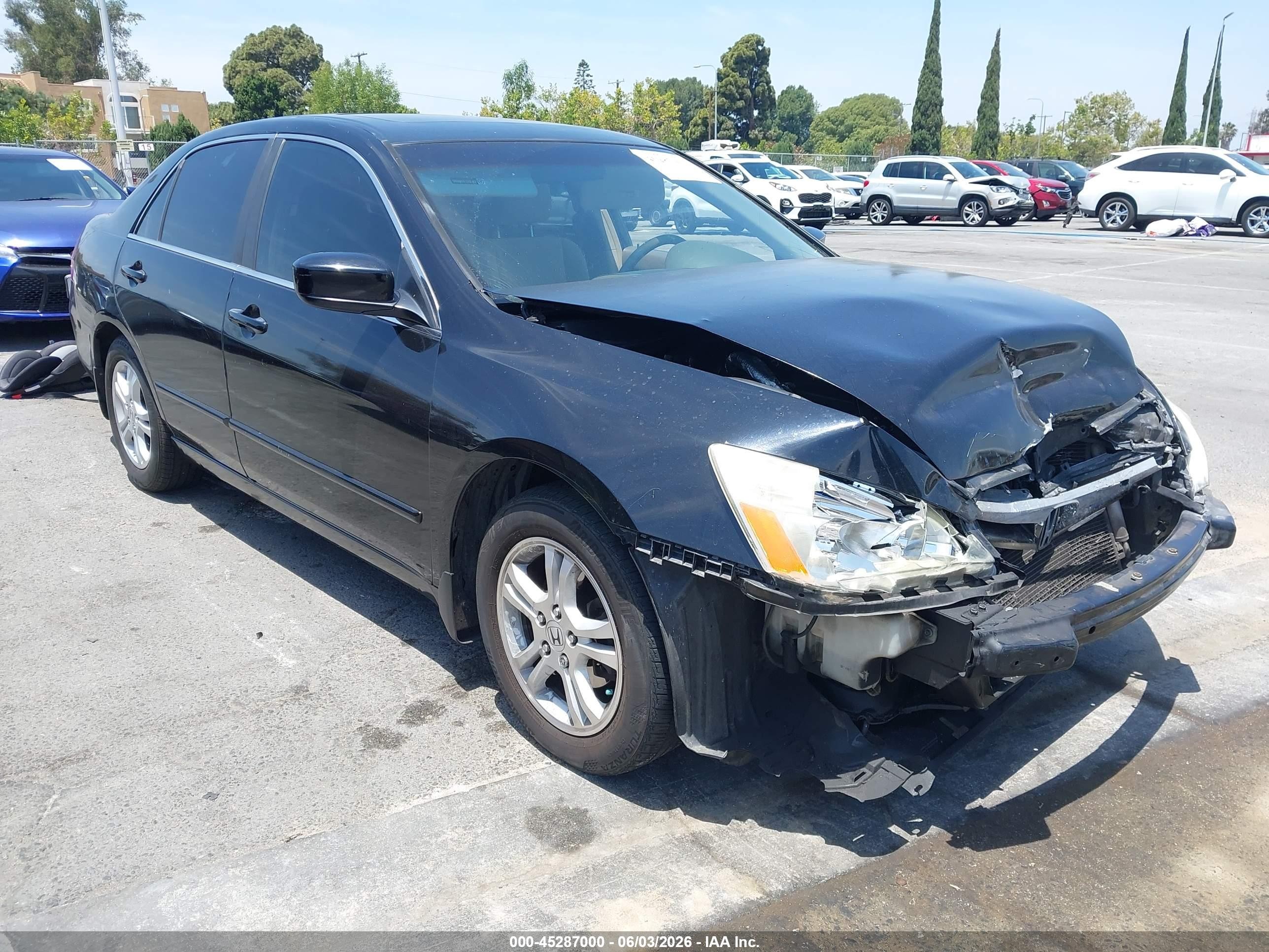2007 Honda Accord 2.4 Ex Black vin: 1HGCM567X7A028686