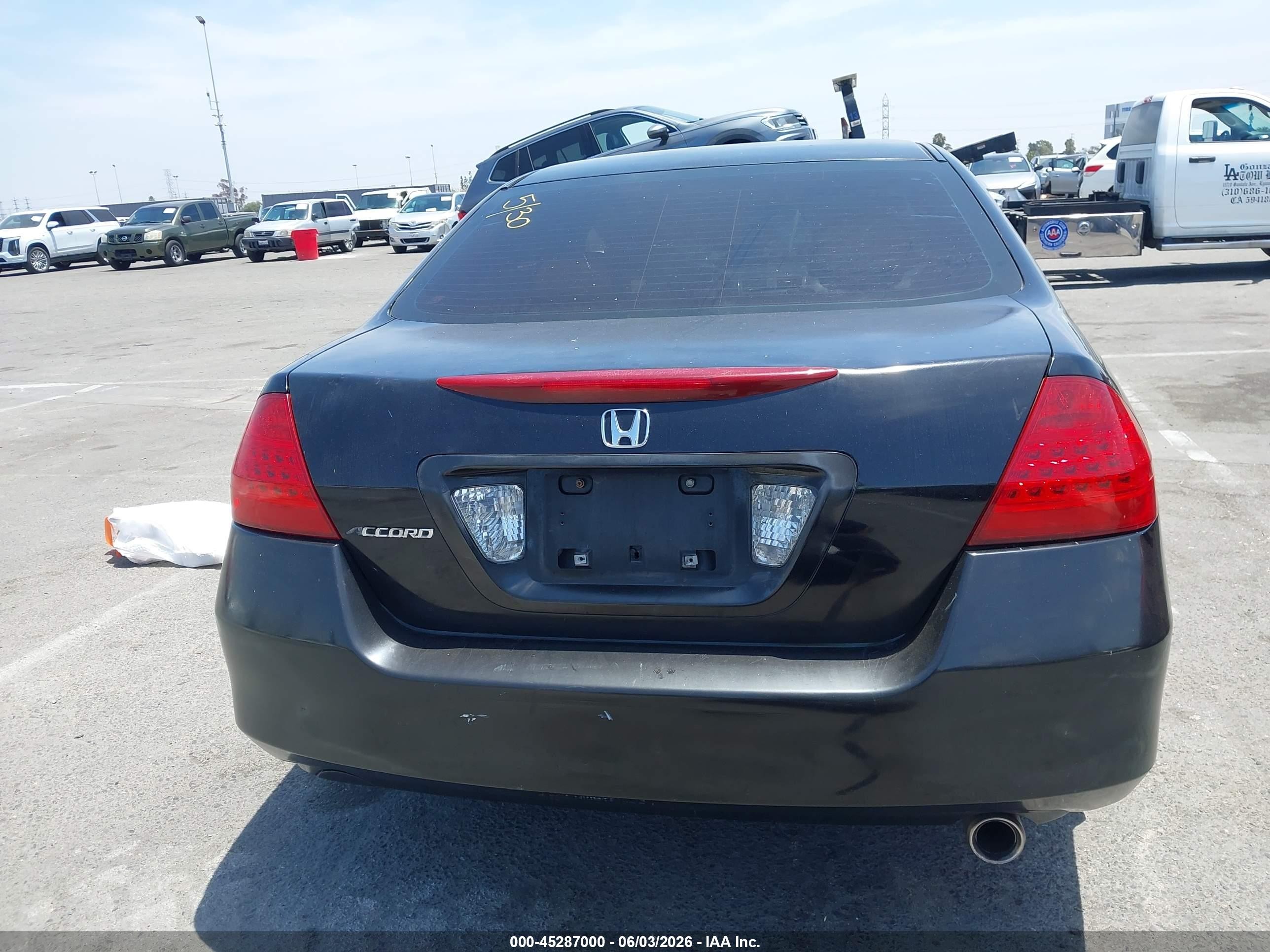 2007 Honda Accord 2.4 Ex Black vin: 1HGCM567X7A028686