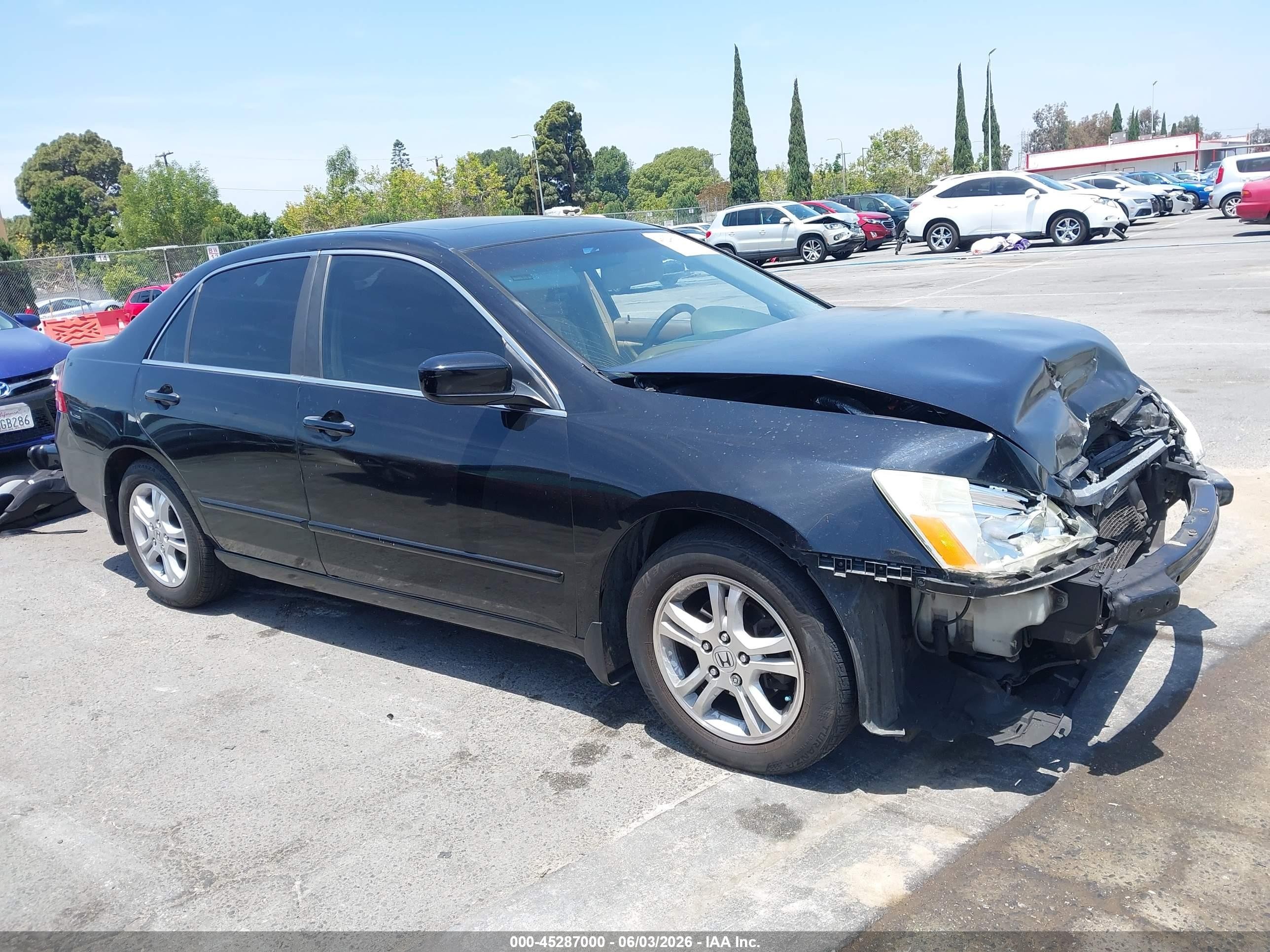 2007 Honda Accord 2.4 Ex Black vin: 1HGCM567X7A028686