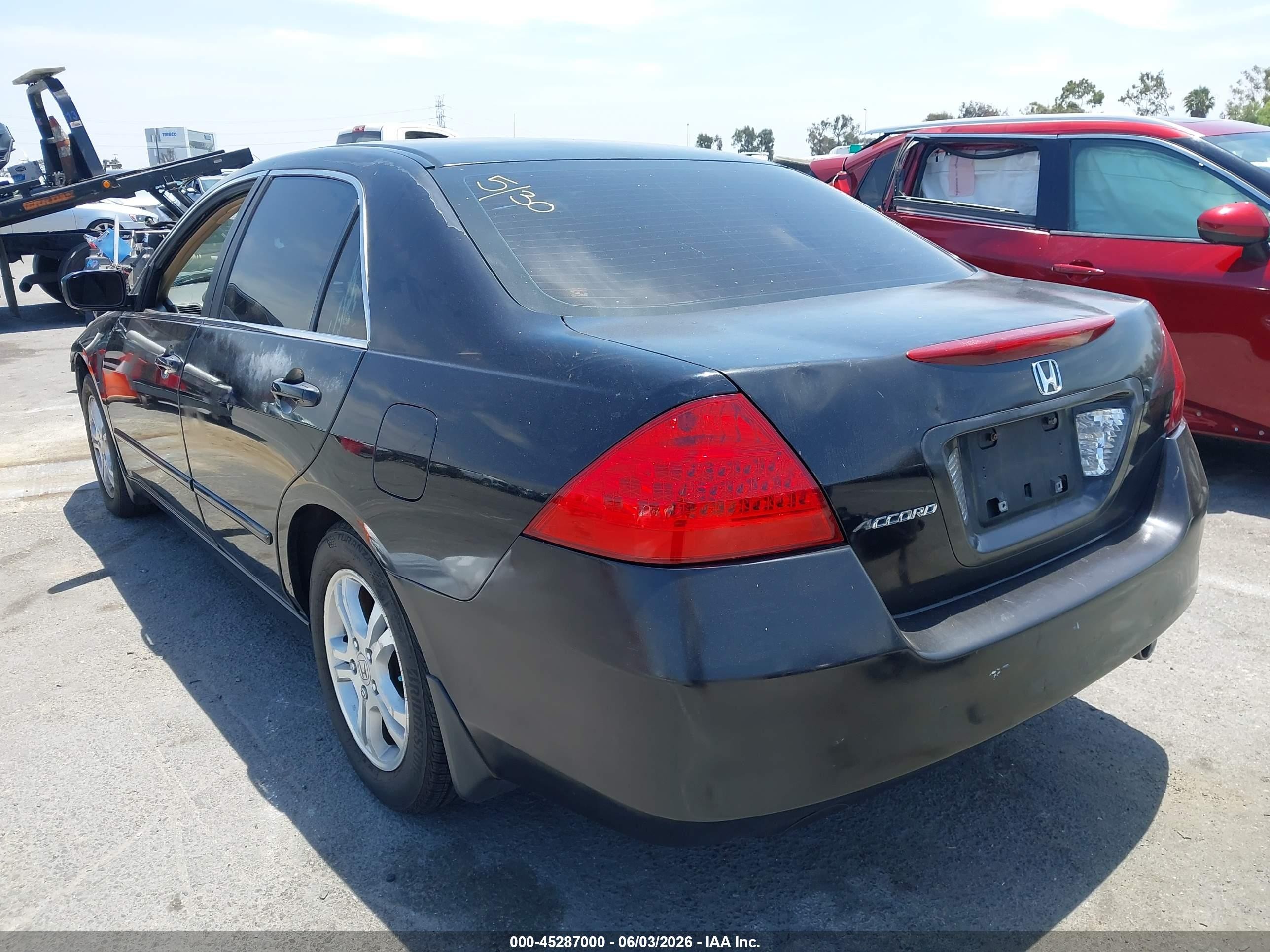 2007 Honda Accord 2.4 Ex Black vin: 1HGCM567X7A028686