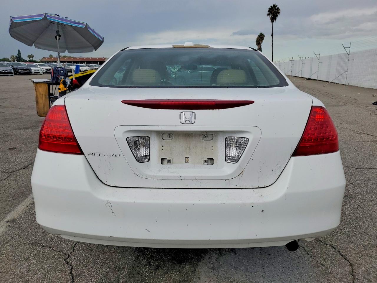 2007 Honda Accord Ex White vin: 1HGCM567X7A032530