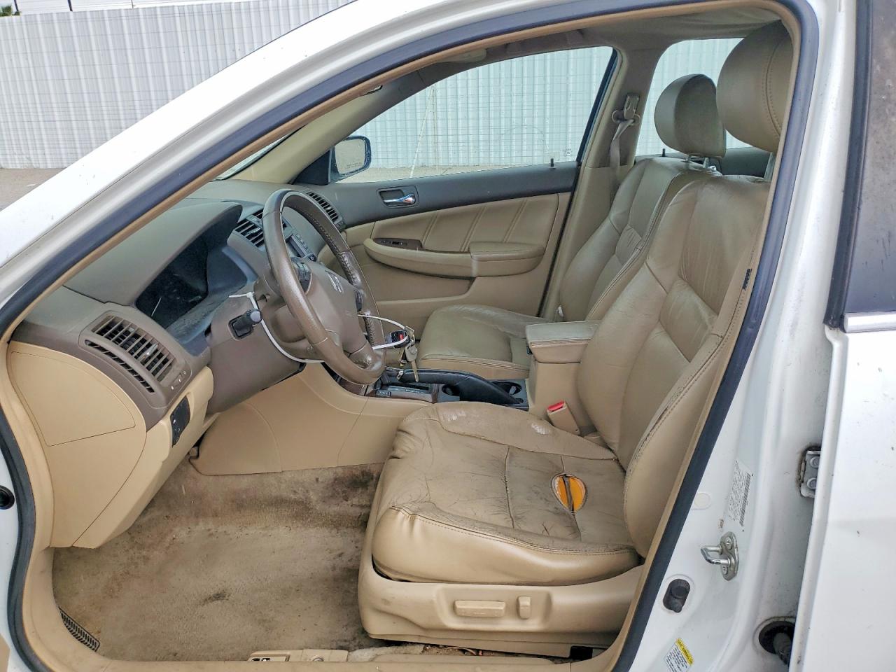 2007 Honda Accord Ex White vin: 1HGCM567X7A032530