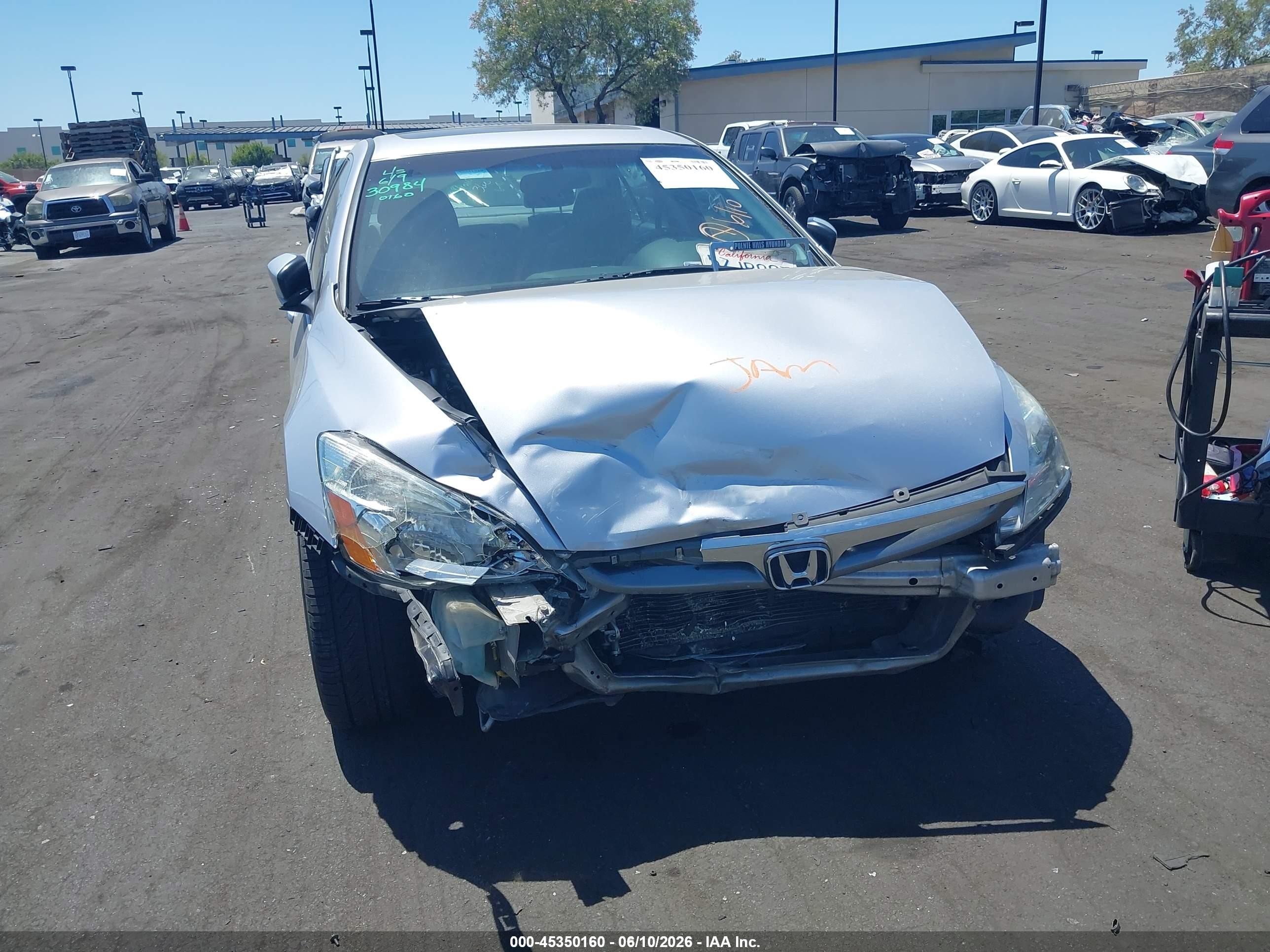 2007 Honda Accord 2.4 Ex Silver vin: 1HGCM567X7A040160