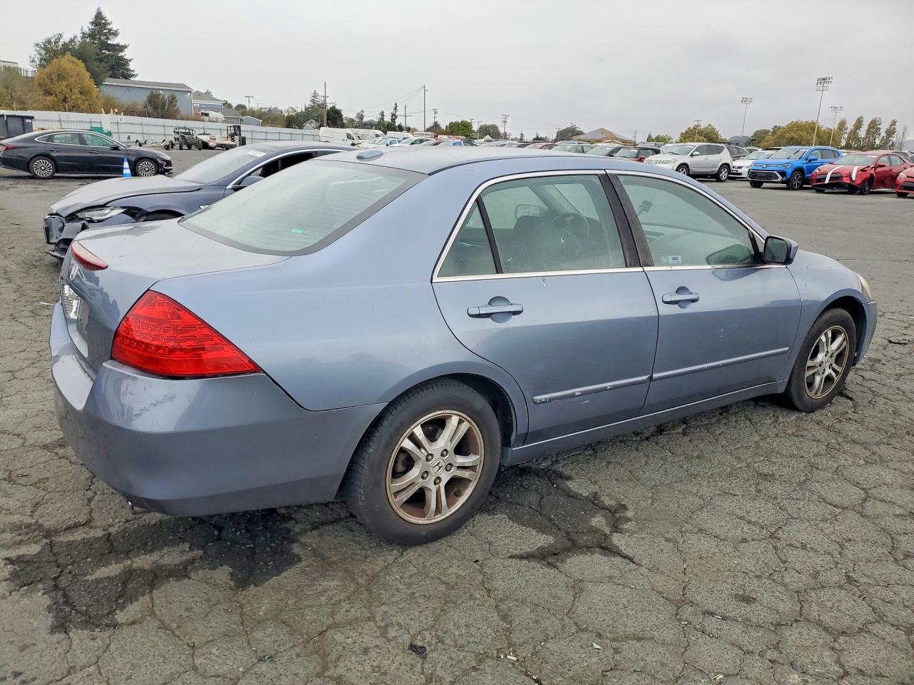 2007 Honda Accord Ex Blue vin: 1HGCM567X7A084840