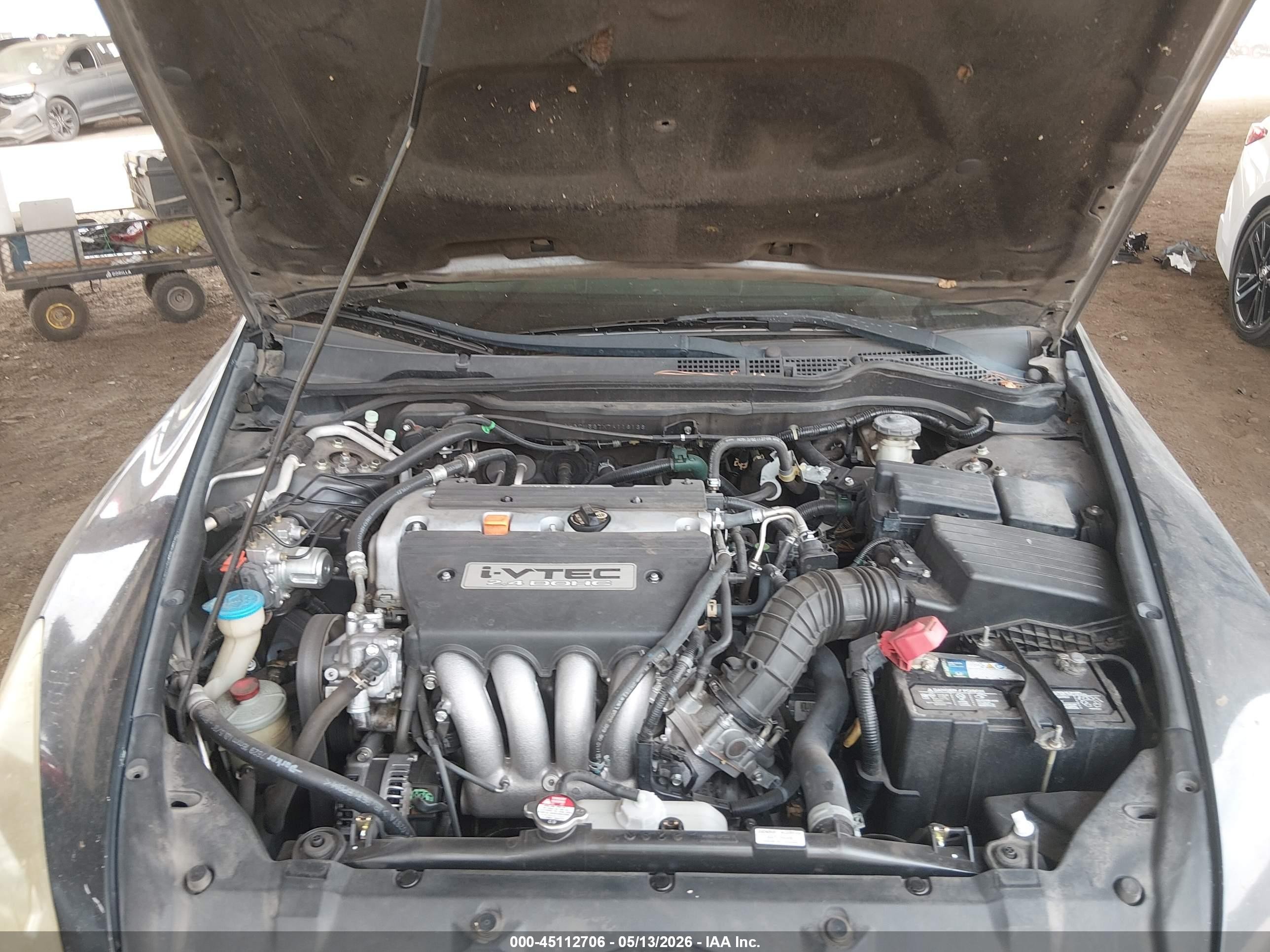 2007 Honda Accord 2.4 Ex Серый vin: 1HGCM567X7A116136