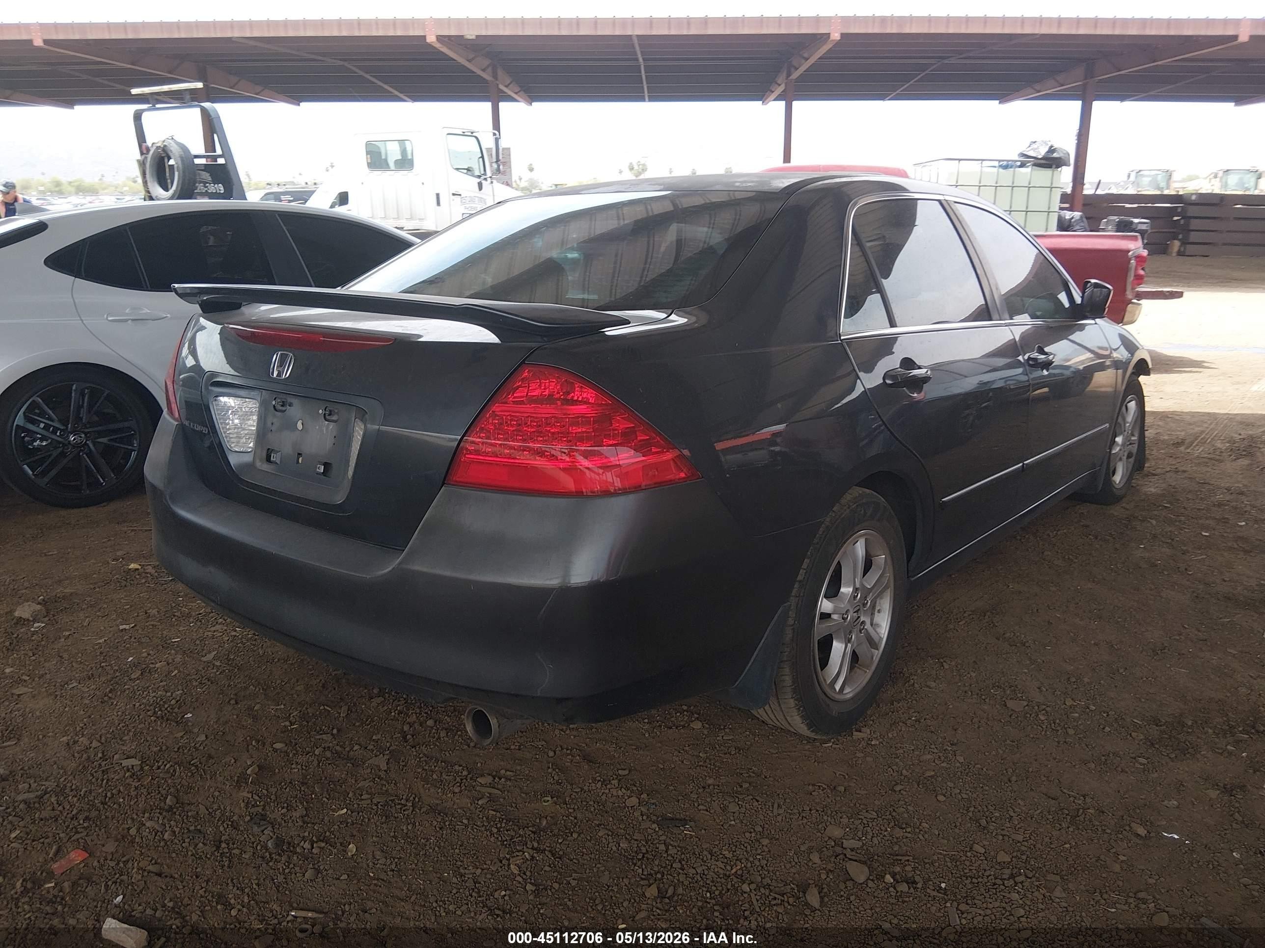 2007 Honda Accord 2.4 Ex Серый vin: 1HGCM567X7A116136