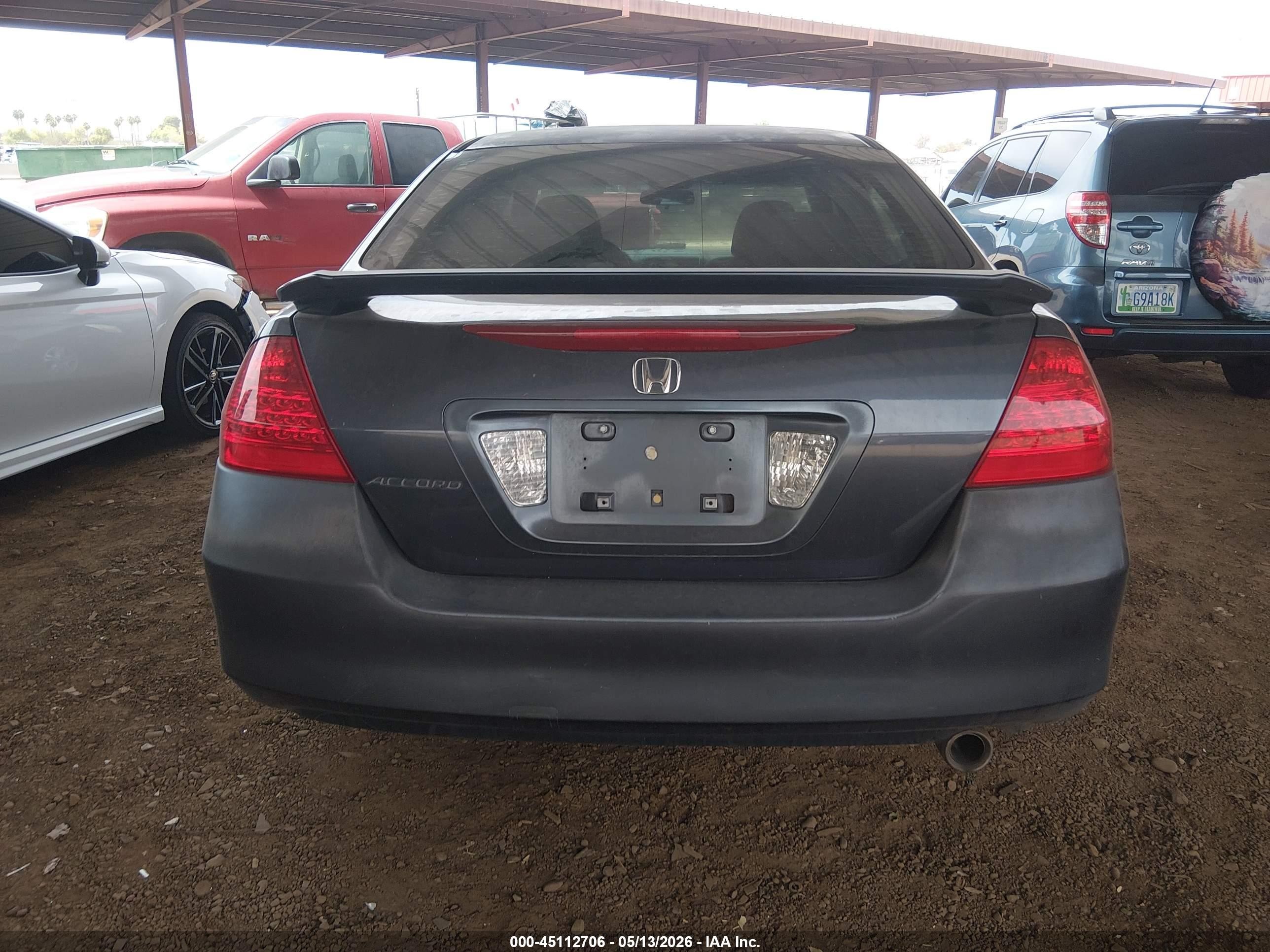 2007 Honda Accord 2.4 Ex Серый vin: 1HGCM567X7A116136