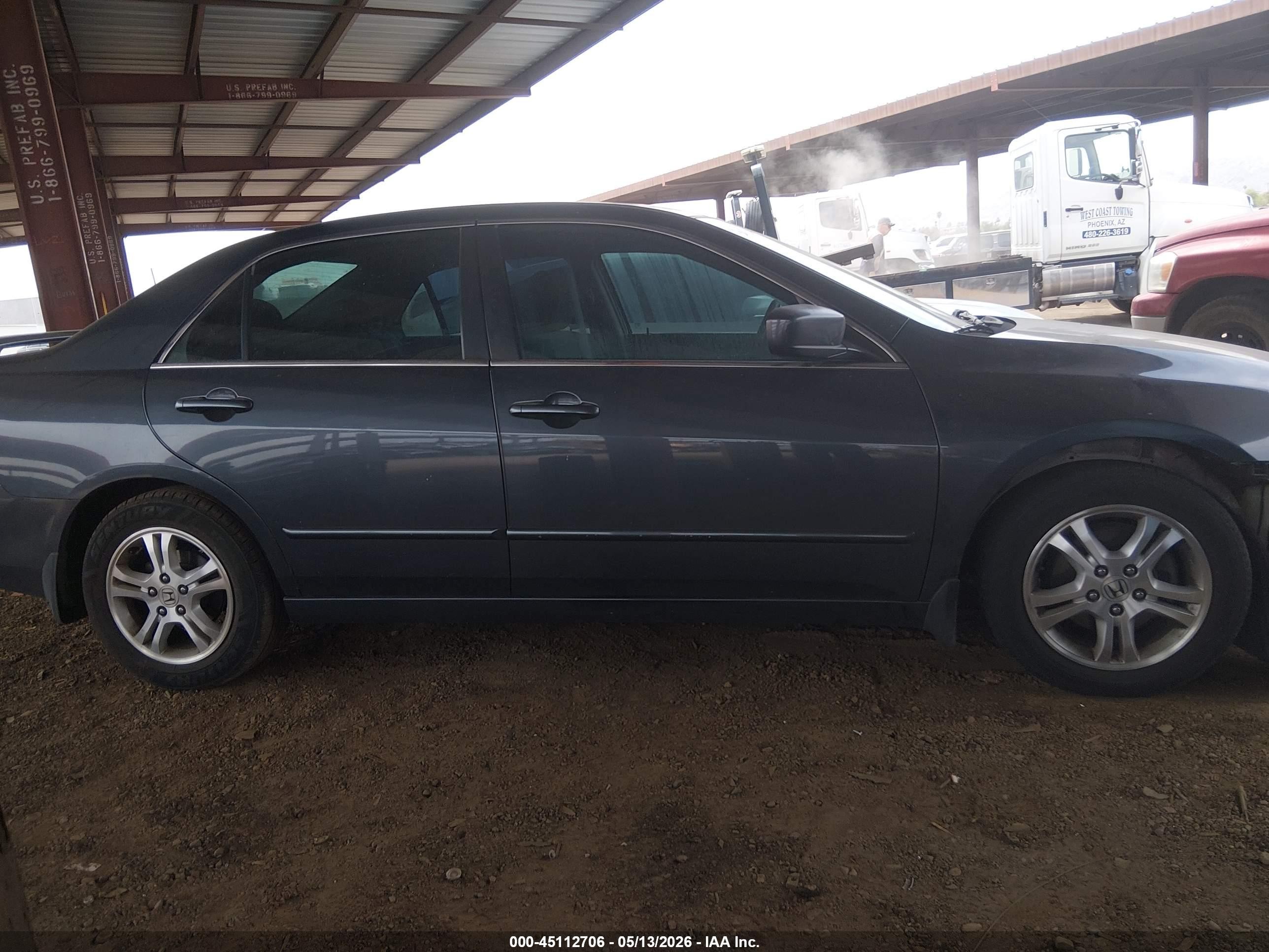 2007 Honda Accord 2.4 Ex Серый vin: 1HGCM567X7A116136