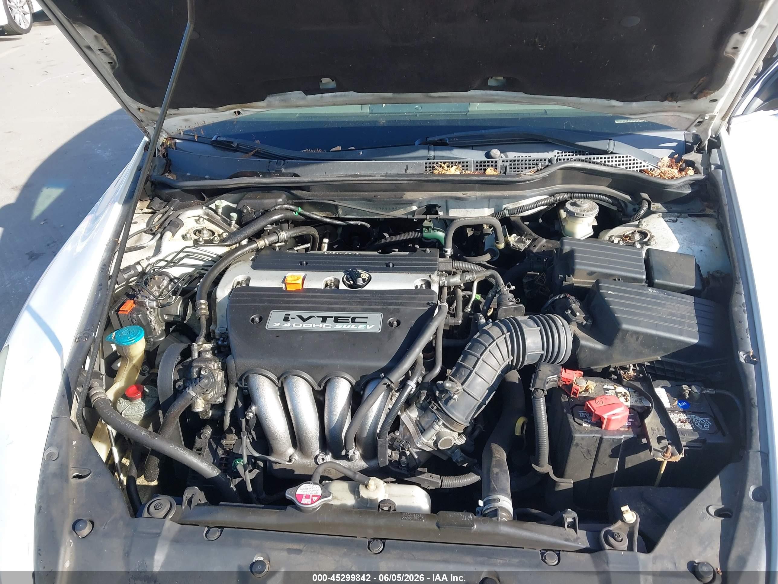 2007 Honda Accord 2.4 Ex White vin: 1HGCM567X7A119926