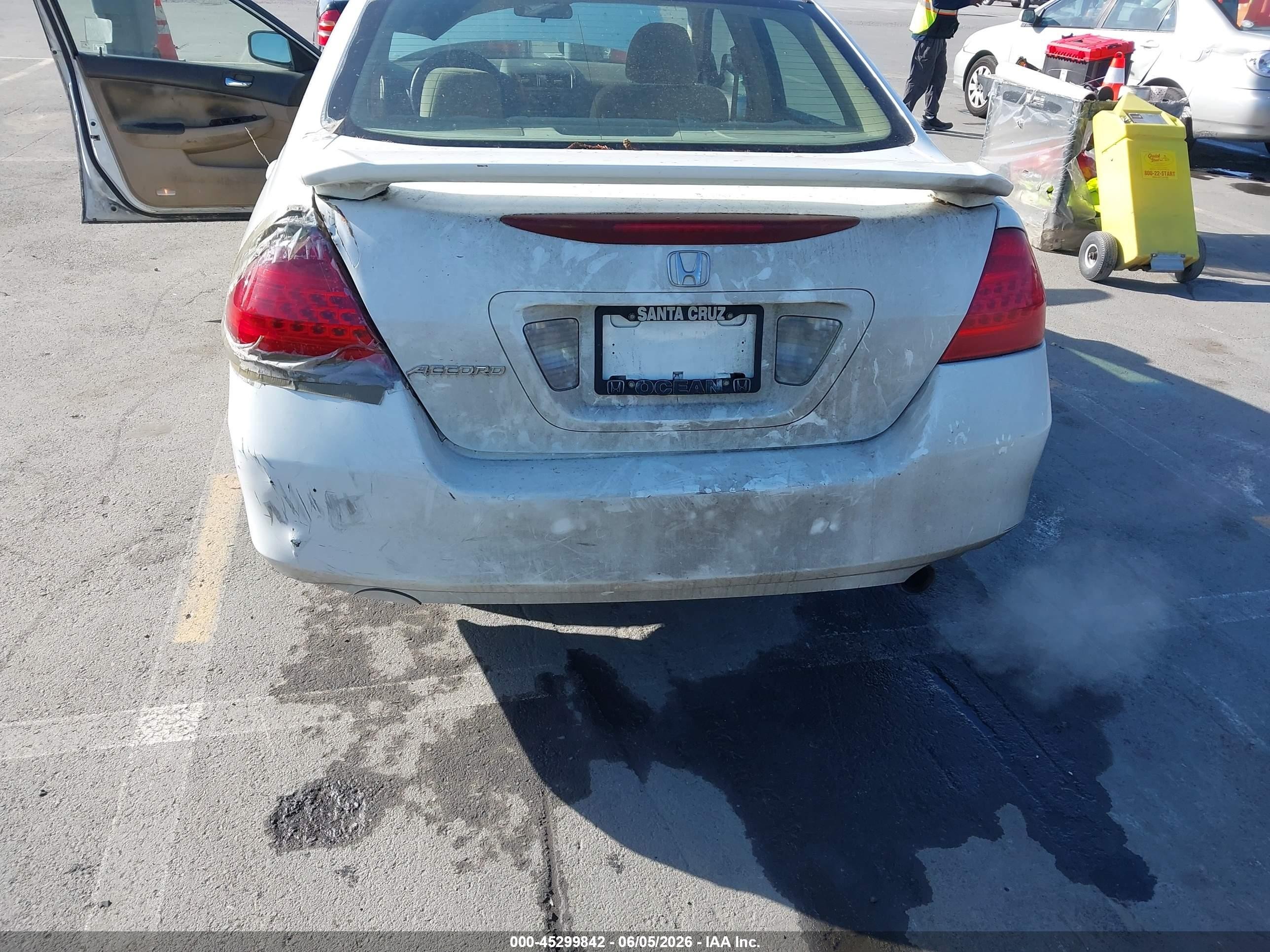 2007 Honda Accord 2.4 Ex White vin: 1HGCM567X7A119926