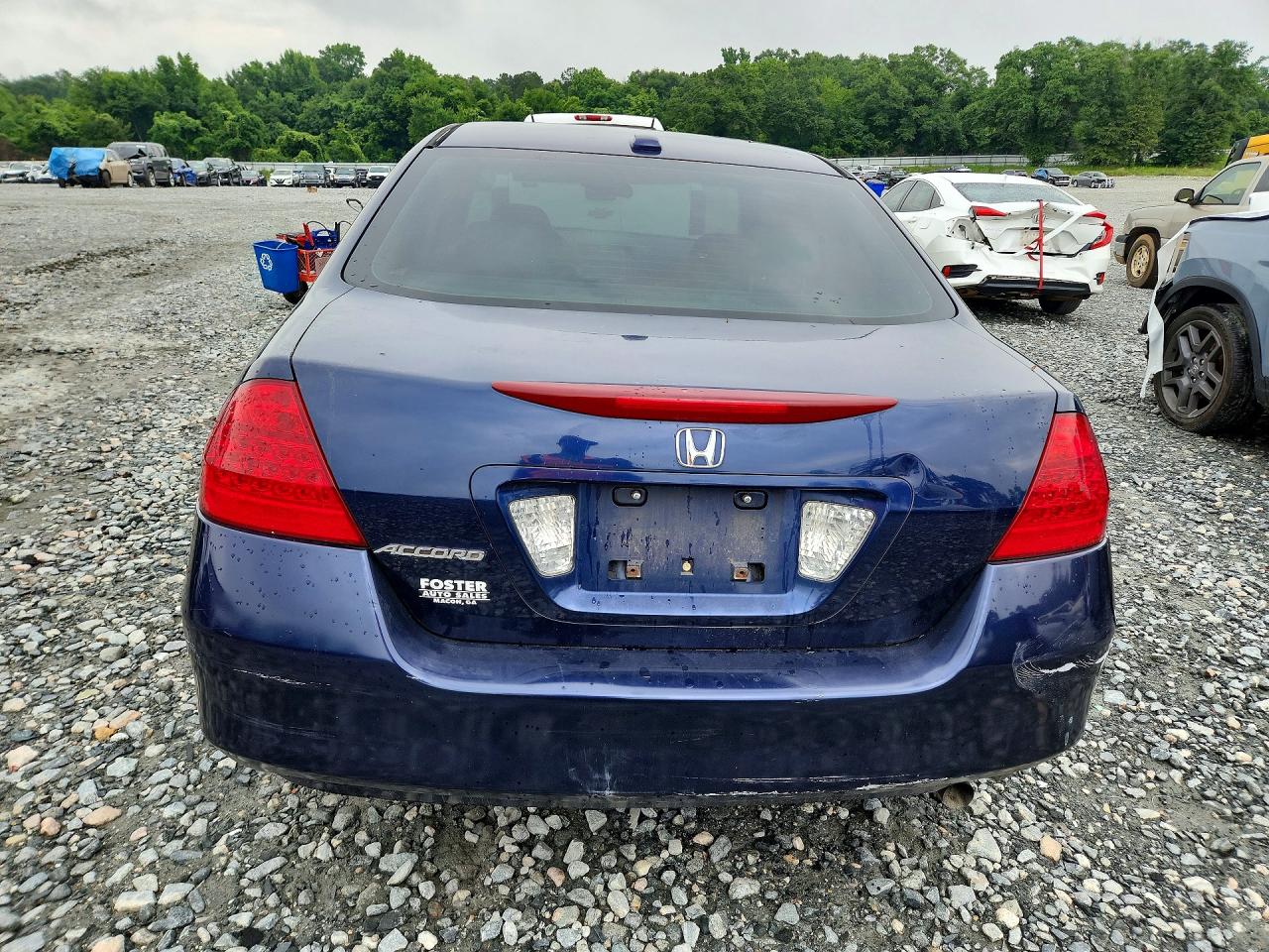2007 Honda Accord Ex Blue vin: 1HGCM567X7A153560