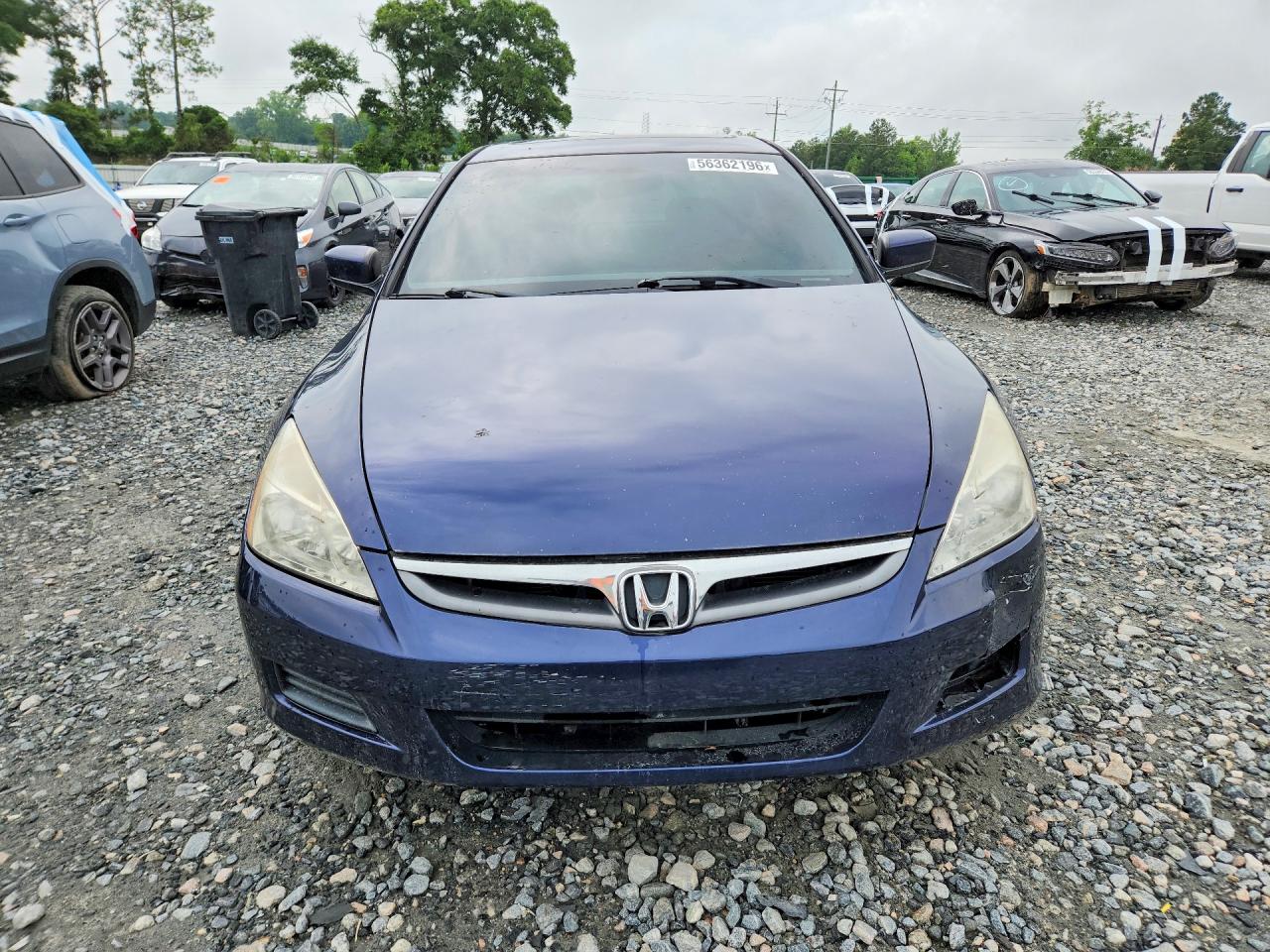 2007 Honda Accord Ex Blue vin: 1HGCM567X7A153560