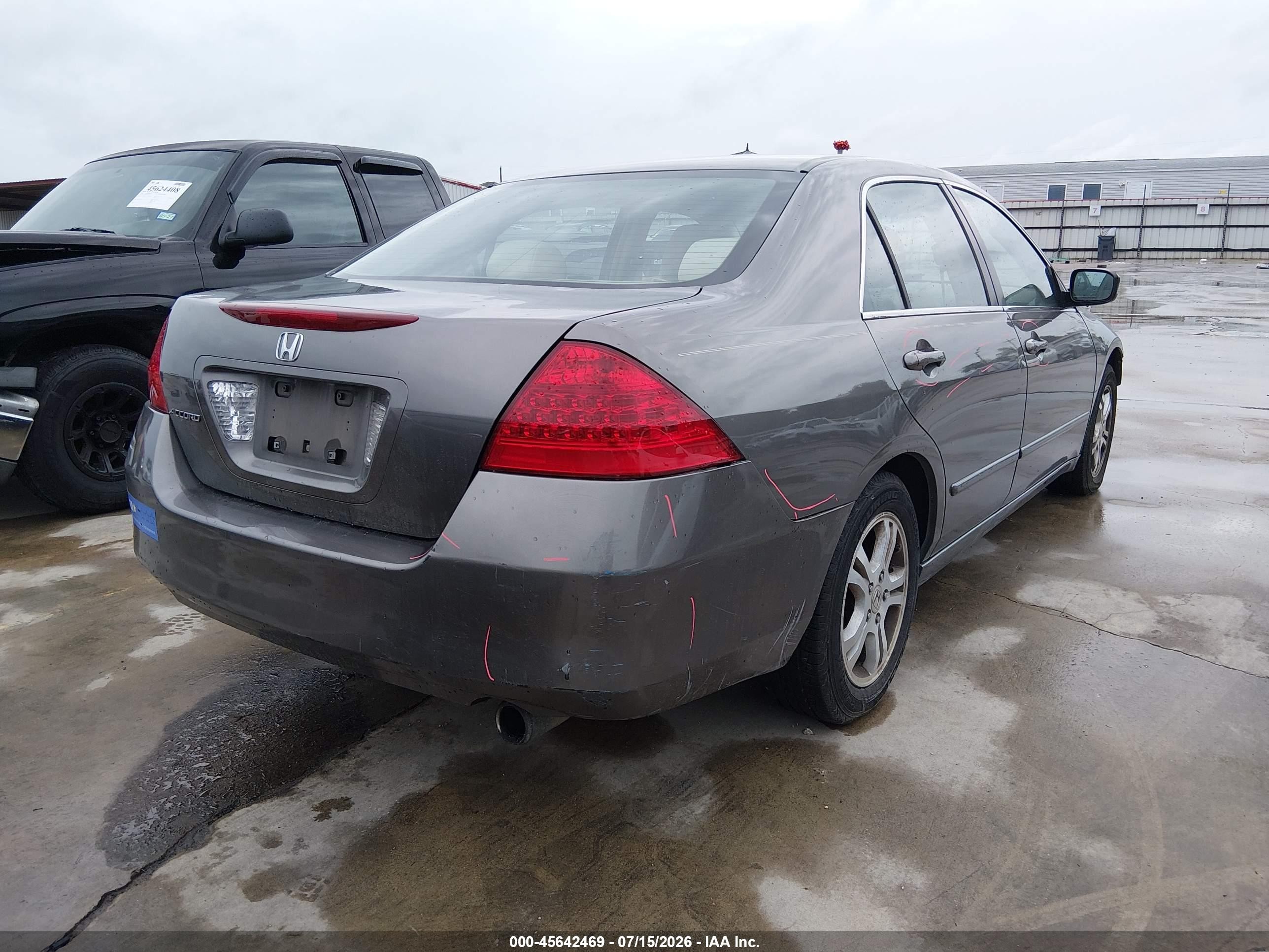 2007 Honda Accord 2.4 Ex Gray vin: 1HGCM567X7A159584