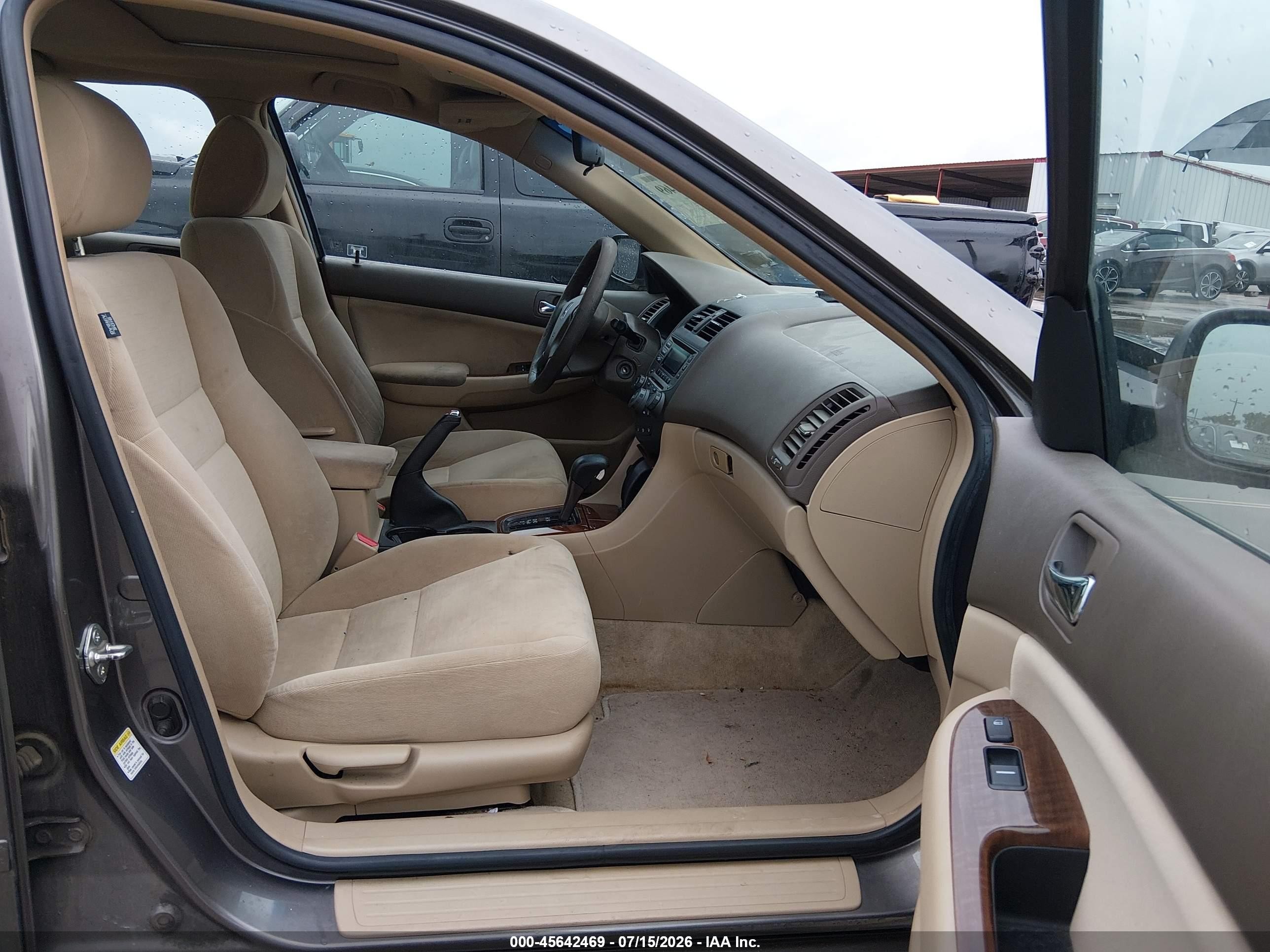 2007 Honda Accord 2.4 Ex Gray vin: 1HGCM567X7A159584