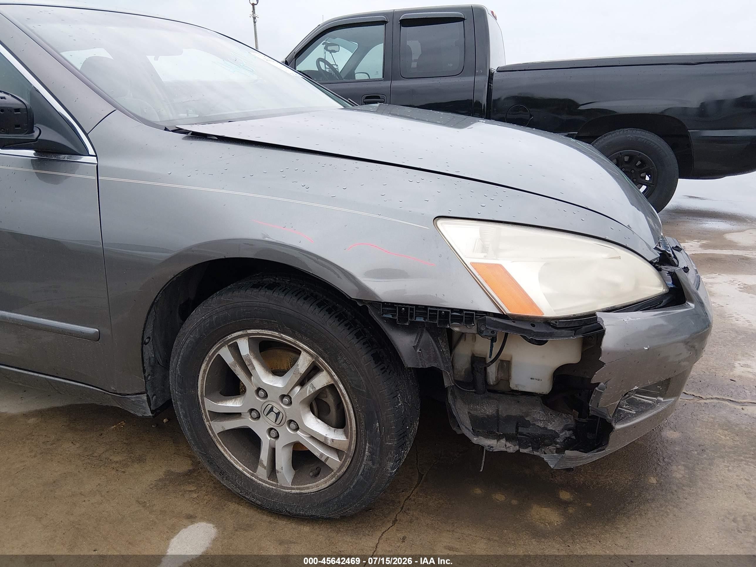 2007 Honda Accord 2.4 Ex Gray vin: 1HGCM567X7A159584