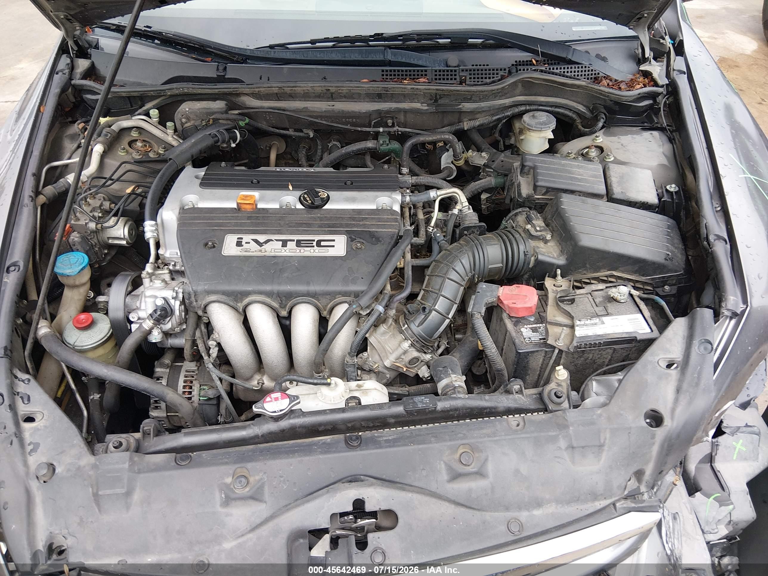 2007 Honda Accord 2.4 Ex Gray vin: 1HGCM567X7A159584