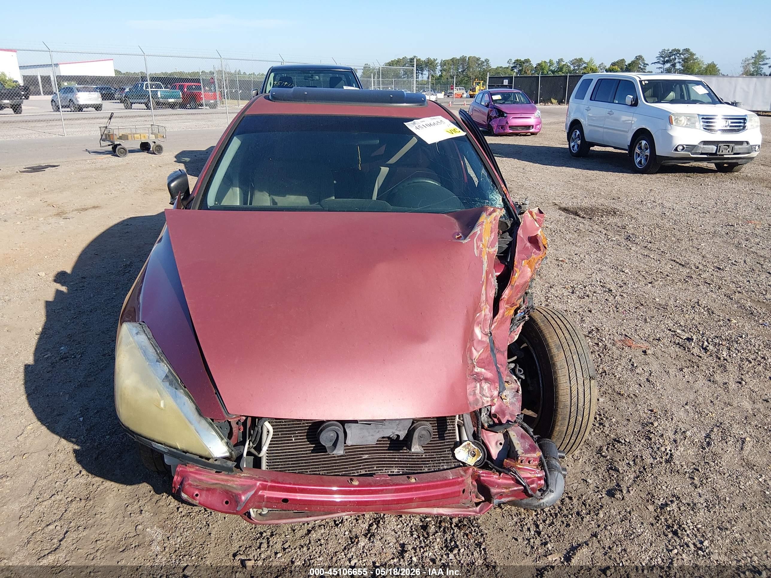 2007 Honda Accord 2.4 Ex Red vin: 1HGCM567X7A185909