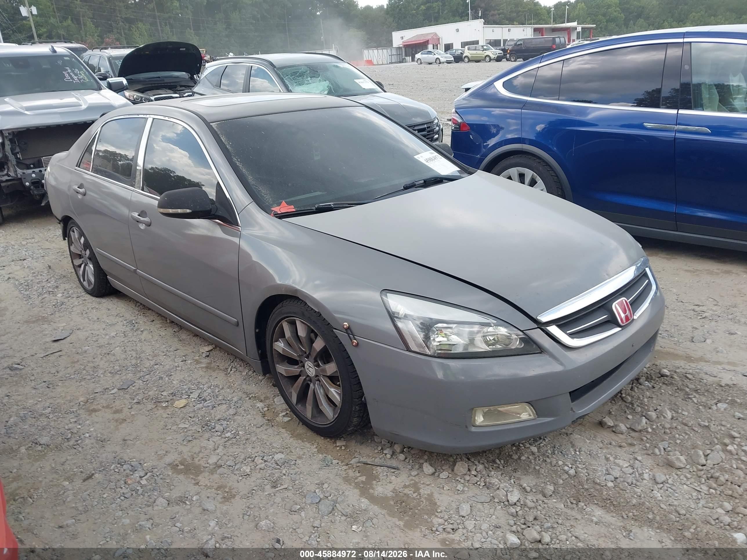 2007 Honda Accord 2.4 Ex Gray vin: 1HGCM567X7A218276