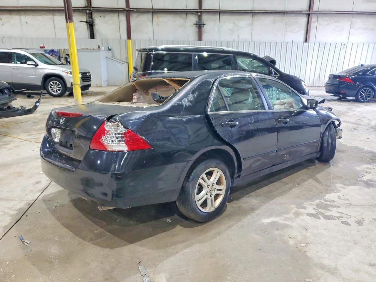 2007 Honda Accord Ex Черный vin: 1HGCM567X7A220013
