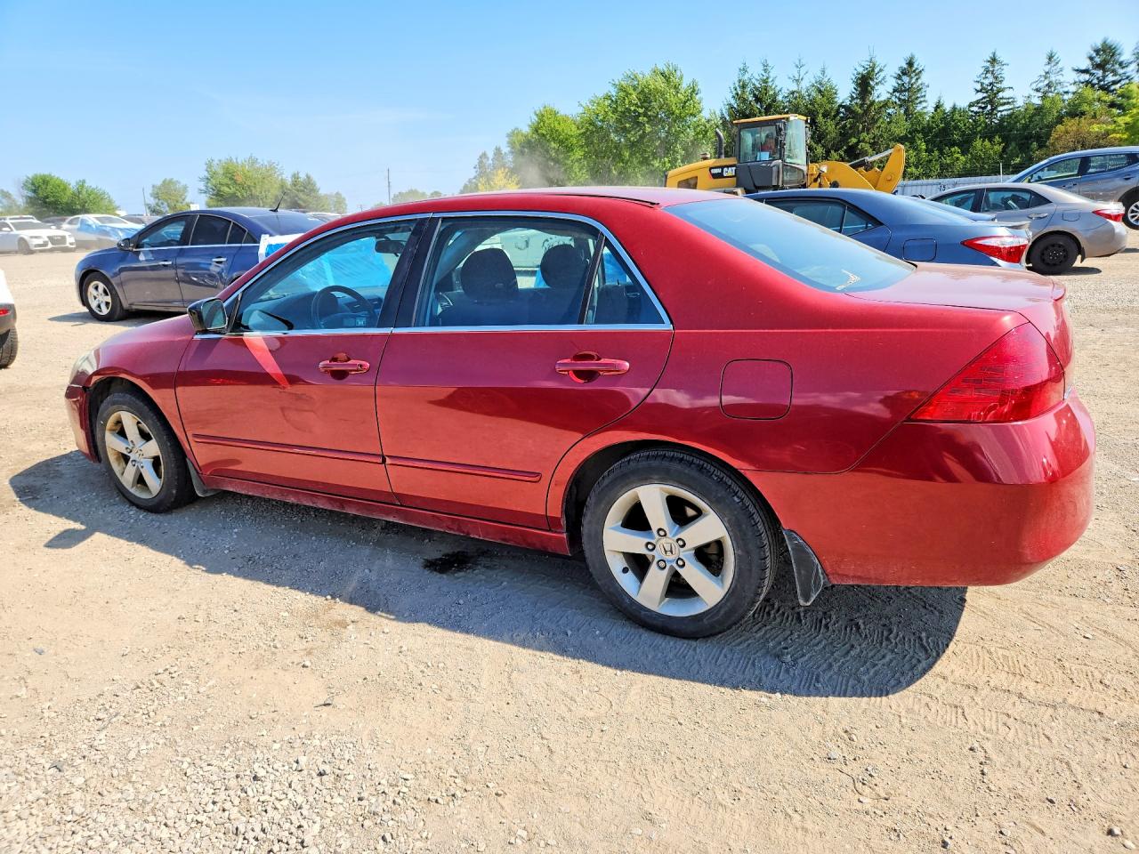 2007 Honda Accord Ex Red vin: 1HGCM567X7A800832