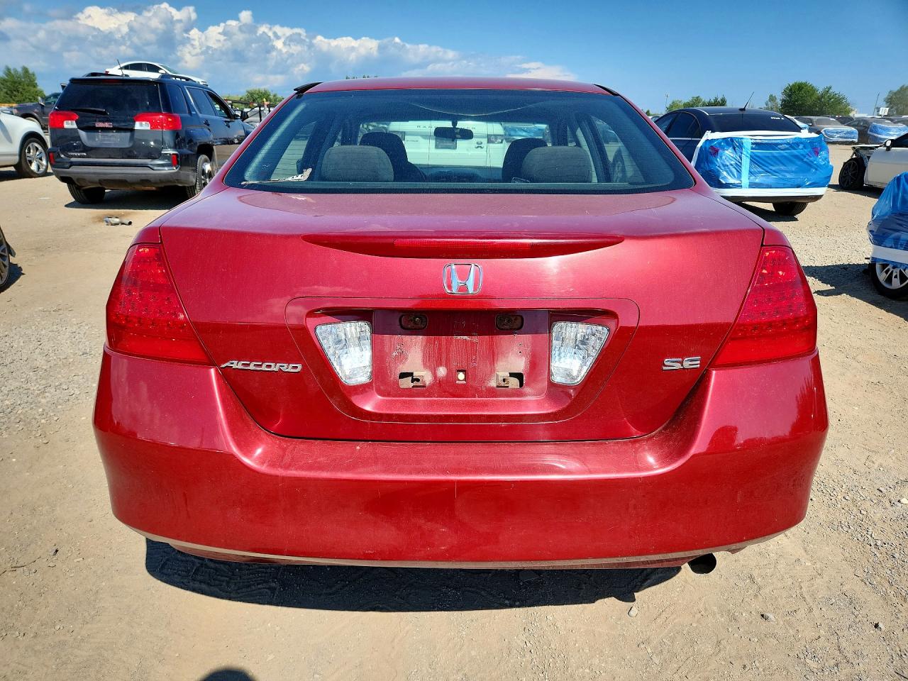 2007 Honda Accord Ex Red vin: 1HGCM567X7A800832