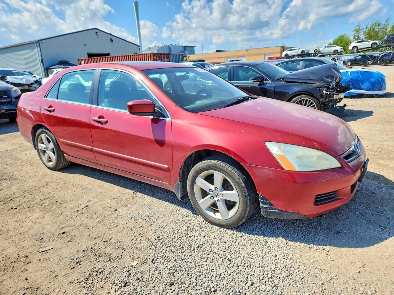 2007 Honda Accord Ex Red vin: 1HGCM567X7A800832