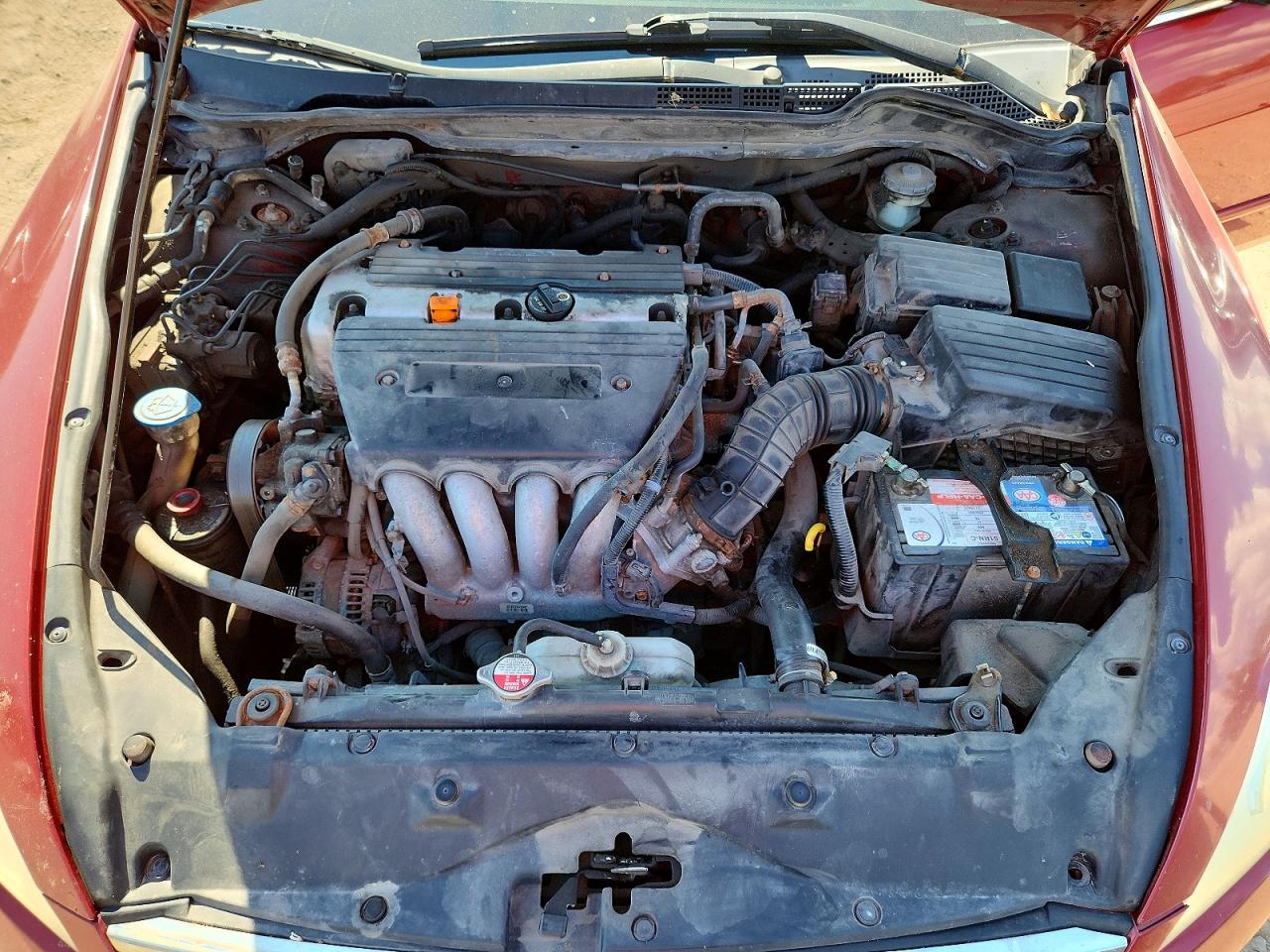 2007 Honda Accord Ex Red vin: 1HGCM567X7A800832