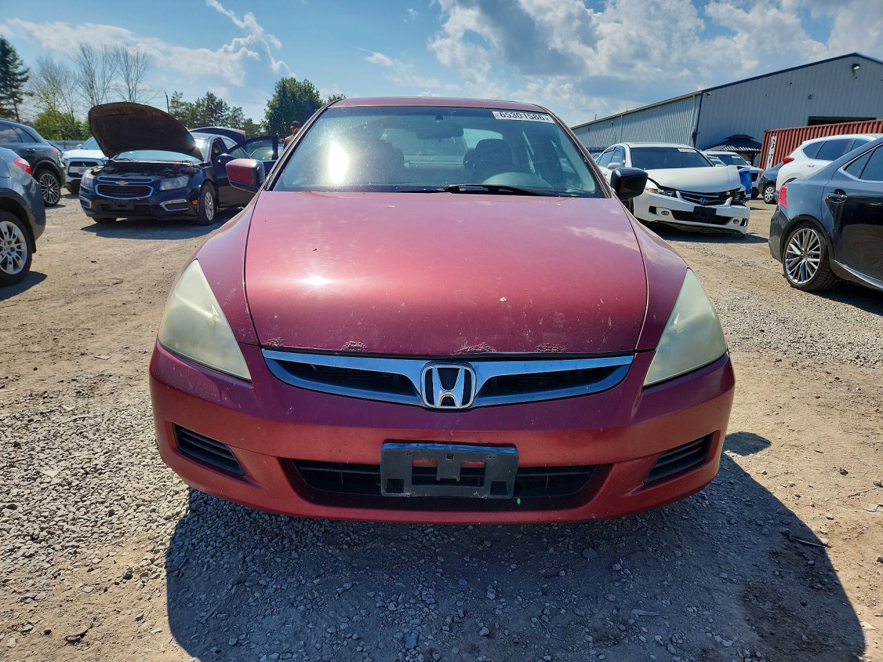 2007 Honda Accord Ex Red vin: 1HGCM567X7A800832