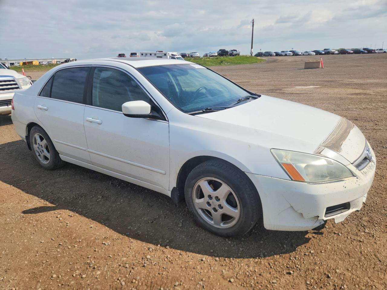 2007 Honda Accord Ex White vin: 1HGCM567X7A807909