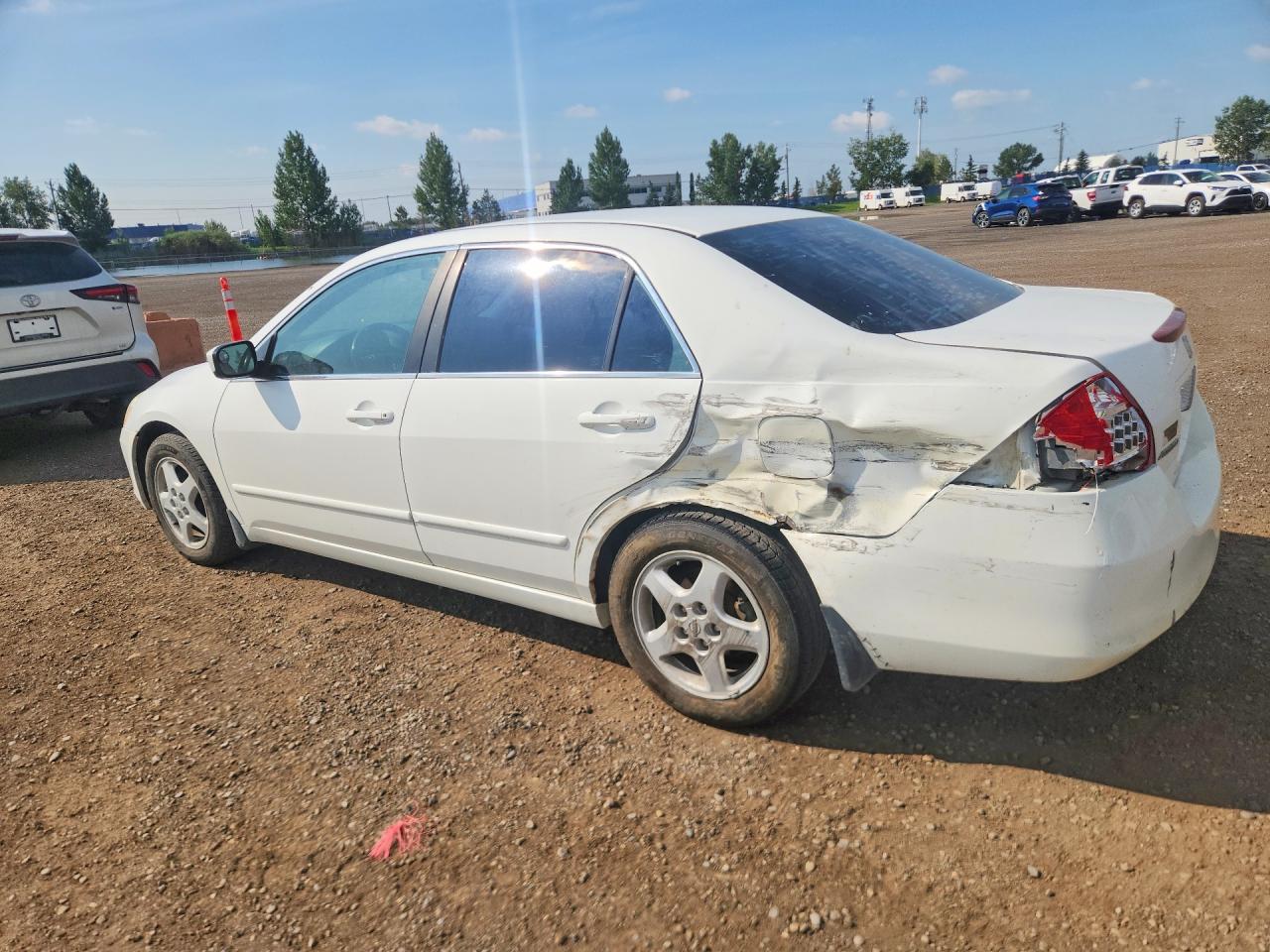 2007 Honda Accord Ex White vin: 1HGCM567X7A807909