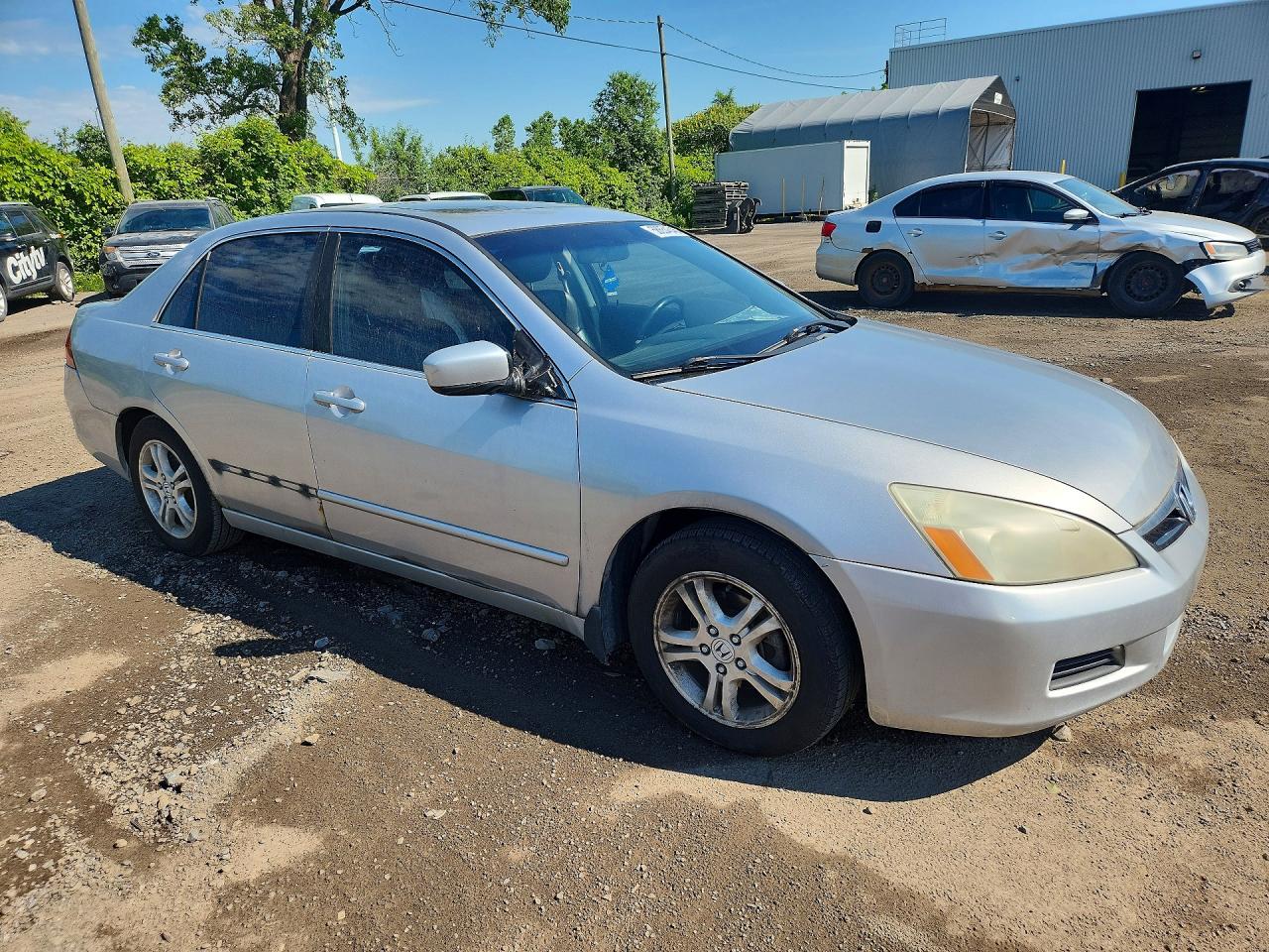 2007 Honda Accord Ex Серый vin: 1HGCM567X7A810213
