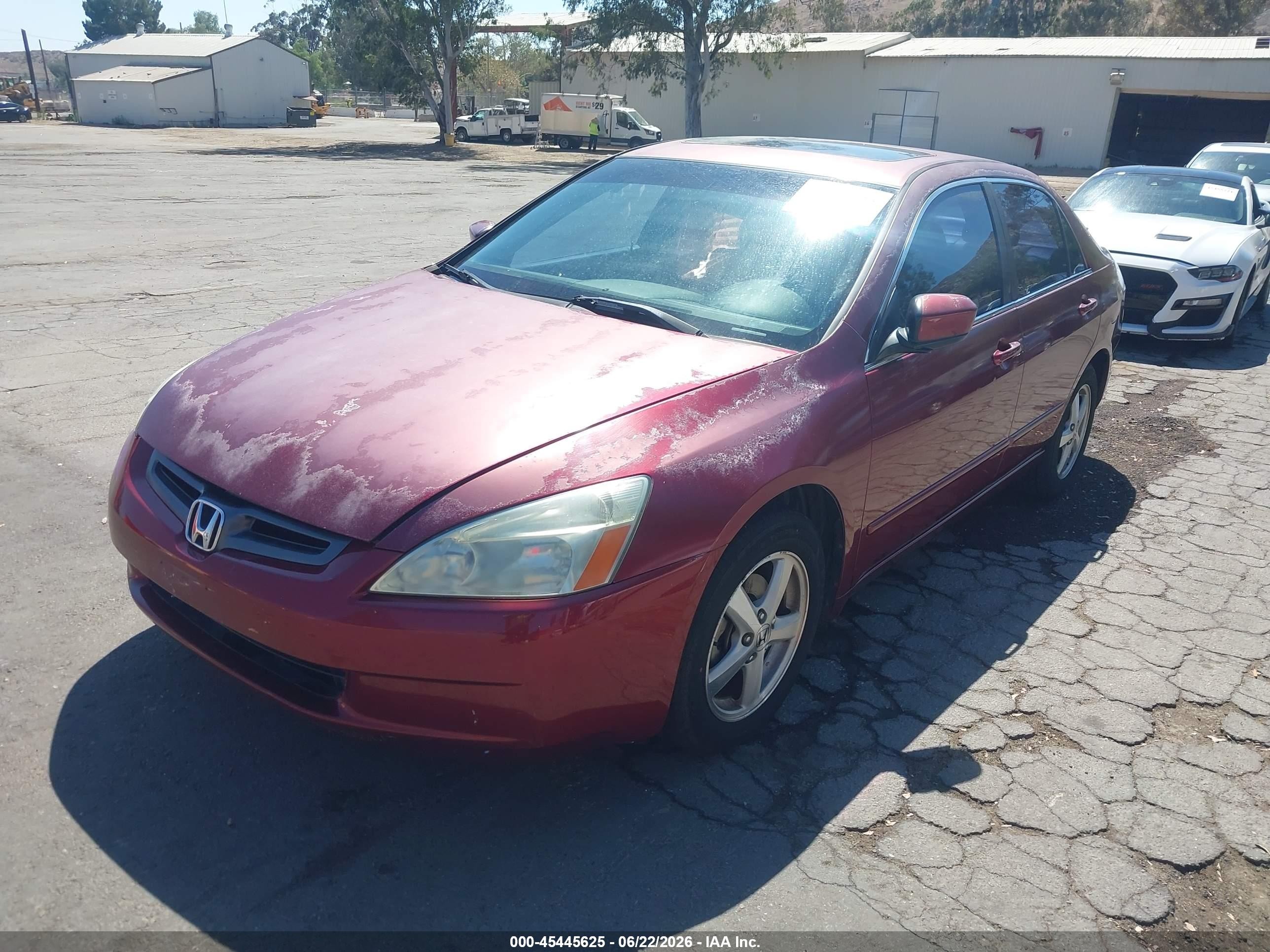 2005 Honda Accord 2.4 Ex Burgundy vin: 1HGCM56805A082164