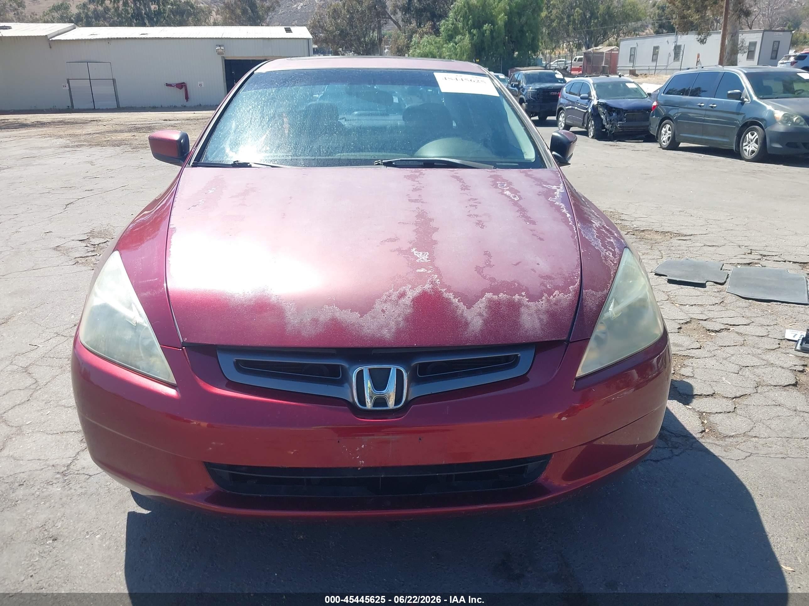 2005 Honda Accord 2.4 Ex Burgundy vin: 1HGCM56805A082164