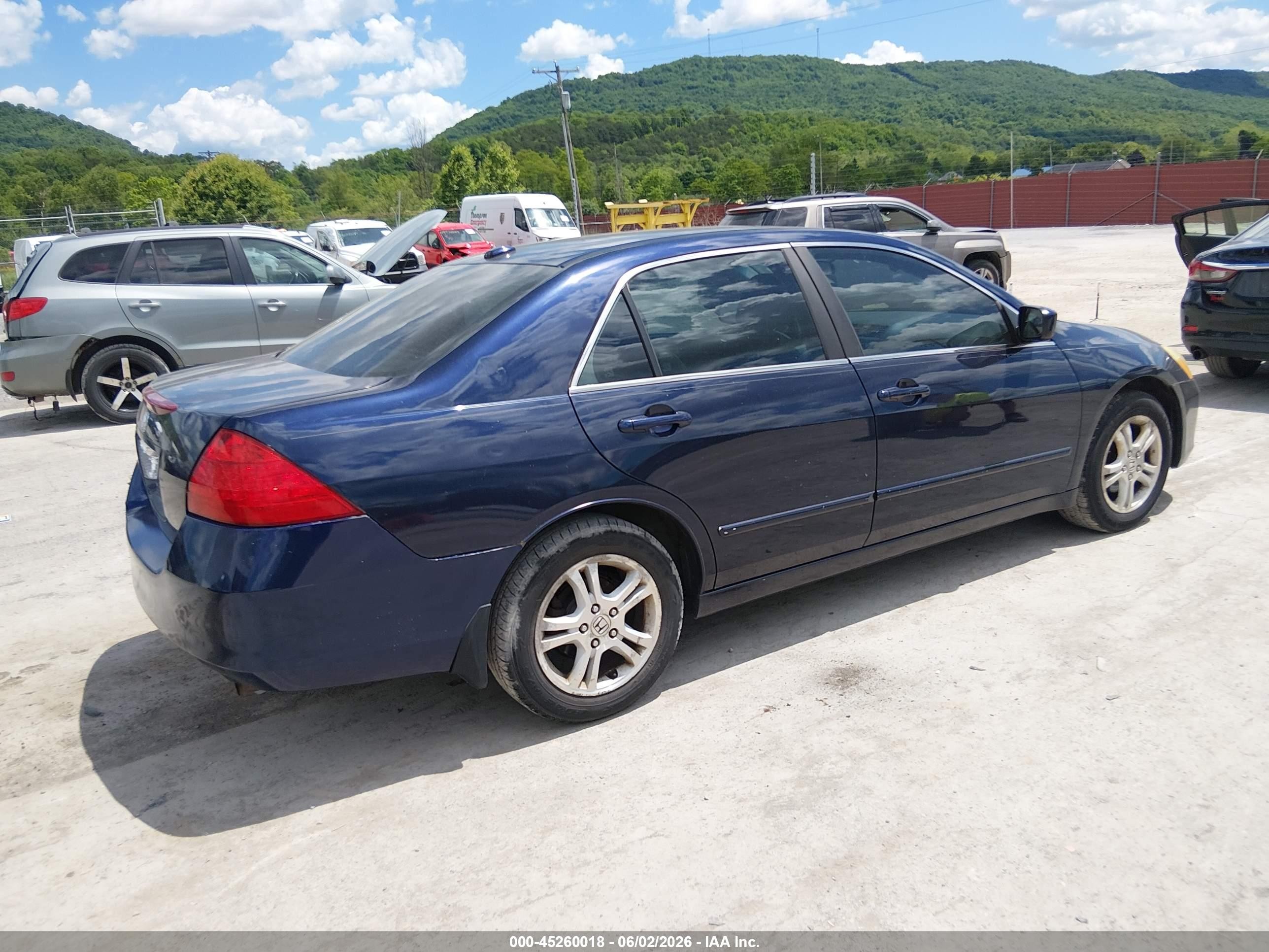 2006 Honda Accord 2.4 Ex Blue vin: 1HGCM56806A016439