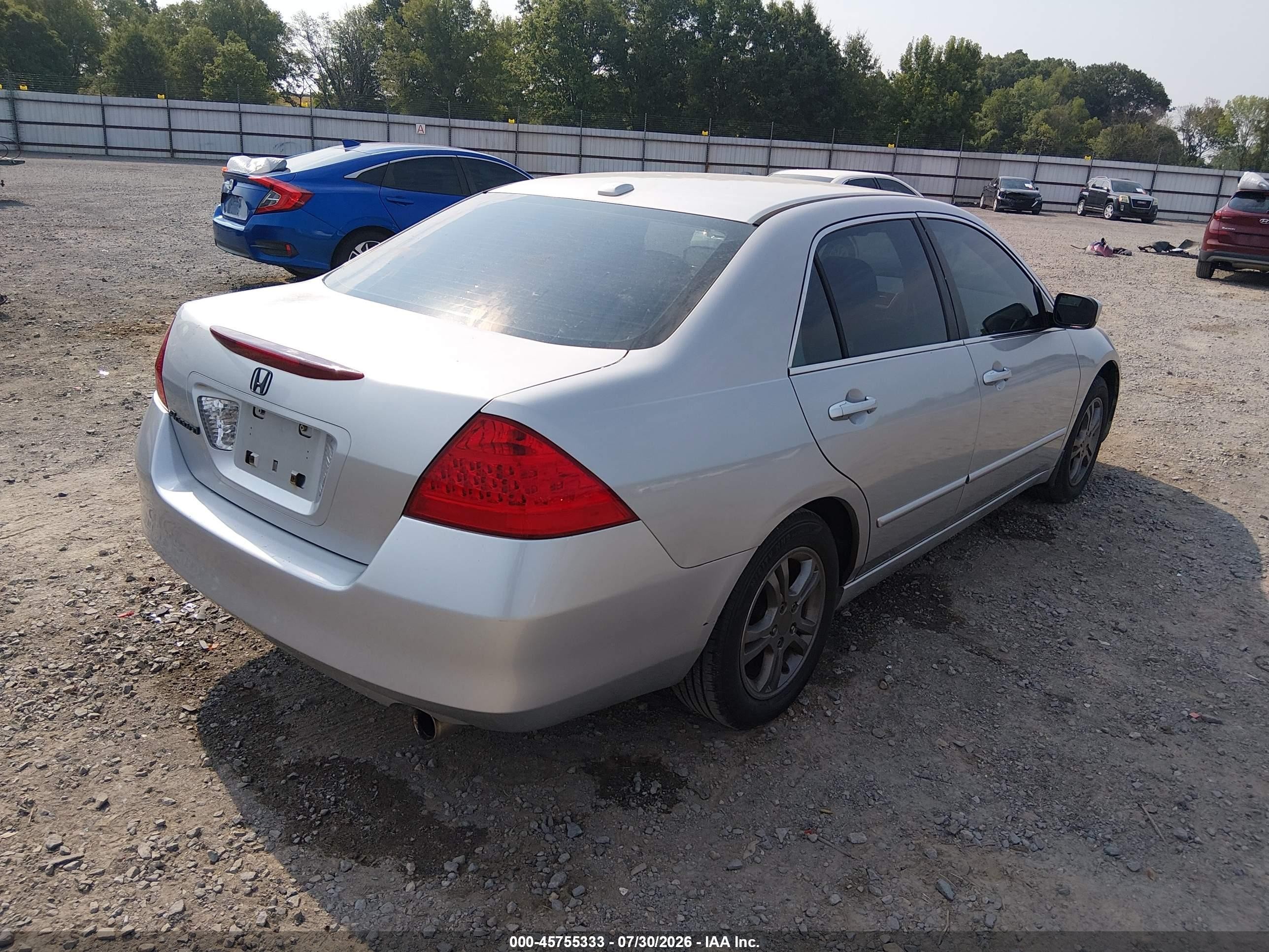 2006 Honda Accord 2.4 Ex Silver vin: 1HGCM56806A034990