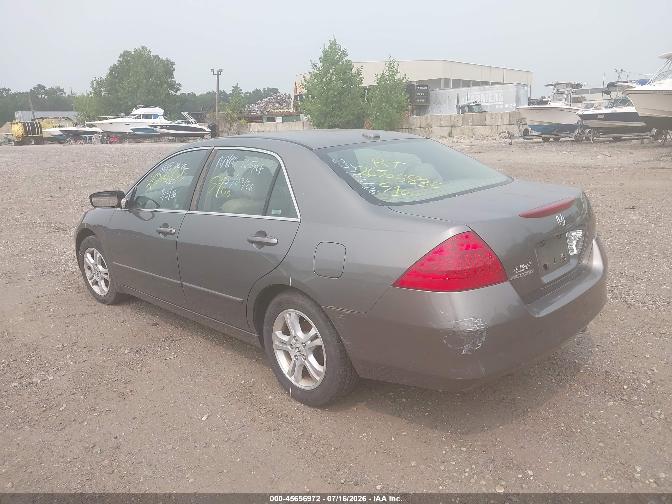 2006 Honda Accord 2.4 Ex Gray vin: 1HGCM56806A064622