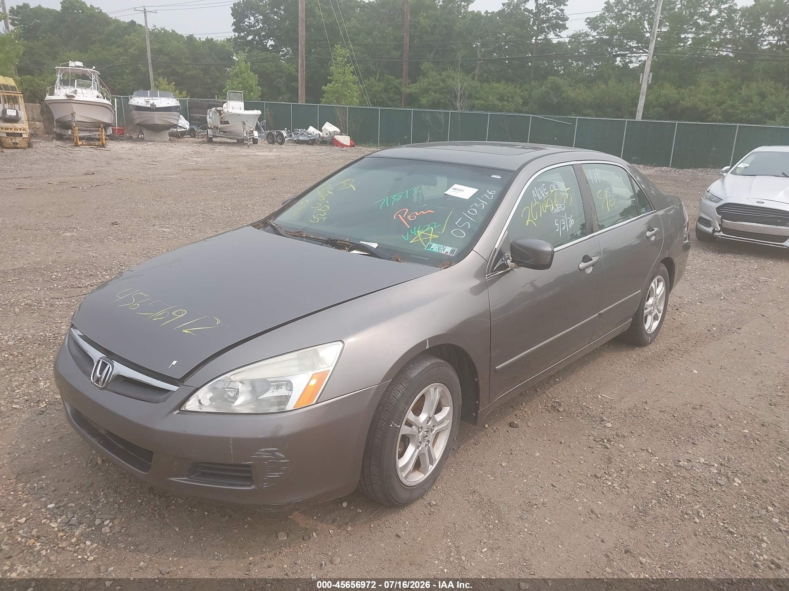 2006 Honda Accord 2.4 Ex Gray vin: 1HGCM56806A064622