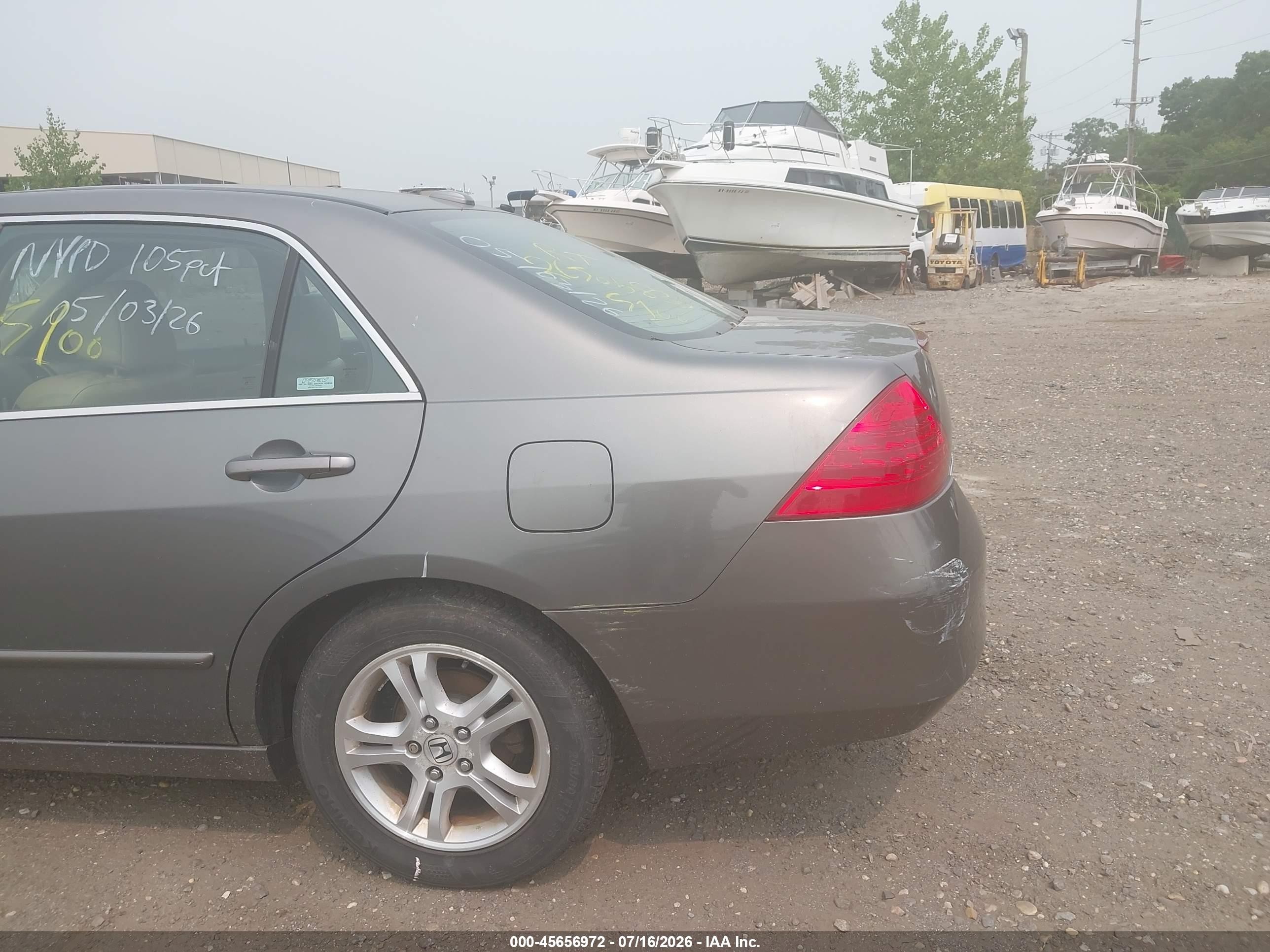 2006 Honda Accord 2.4 Ex Gray vin: 1HGCM56806A064622