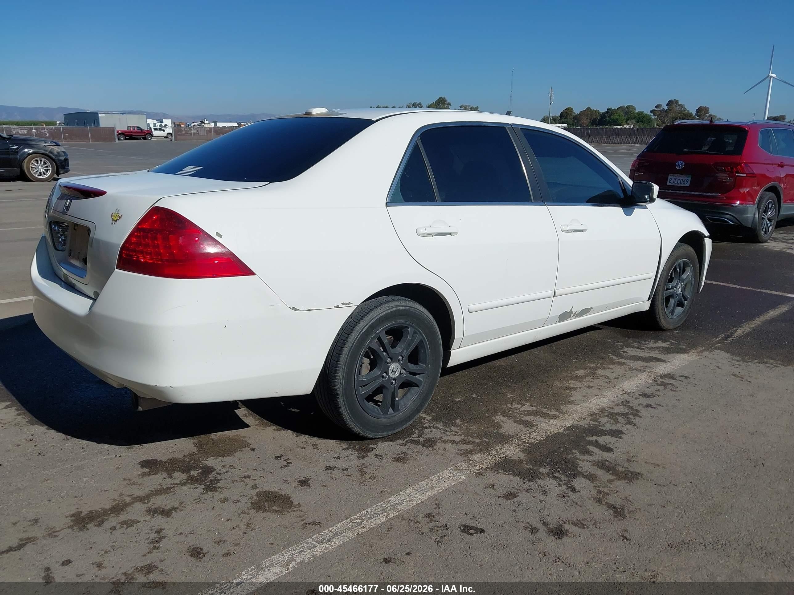 2006 Honda Accord 2.4 Ex White vin: 1HGCM56806A123135