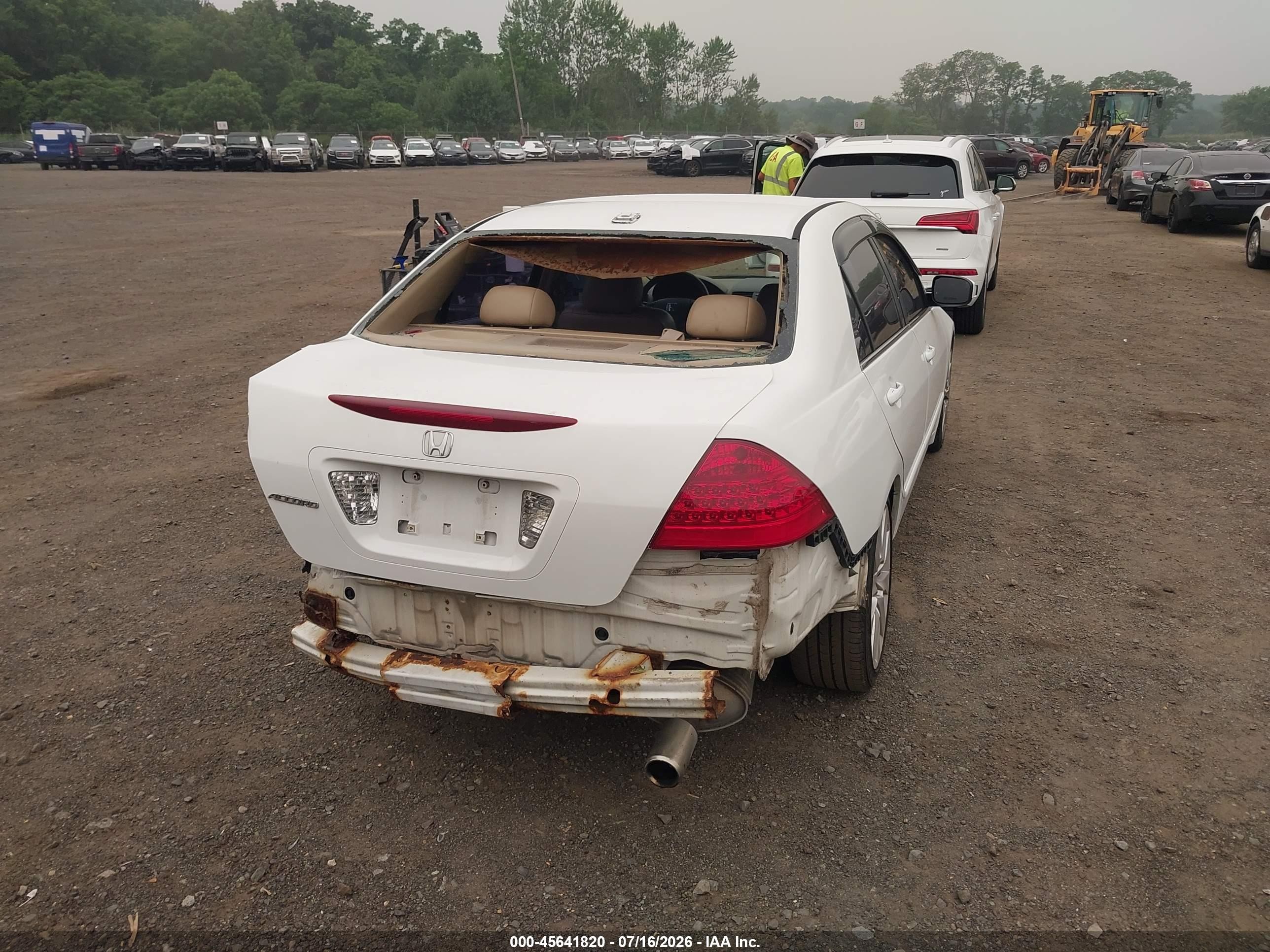 2006 Honda Accord 2.4 Ex White vin: 1HGCM56806A129257