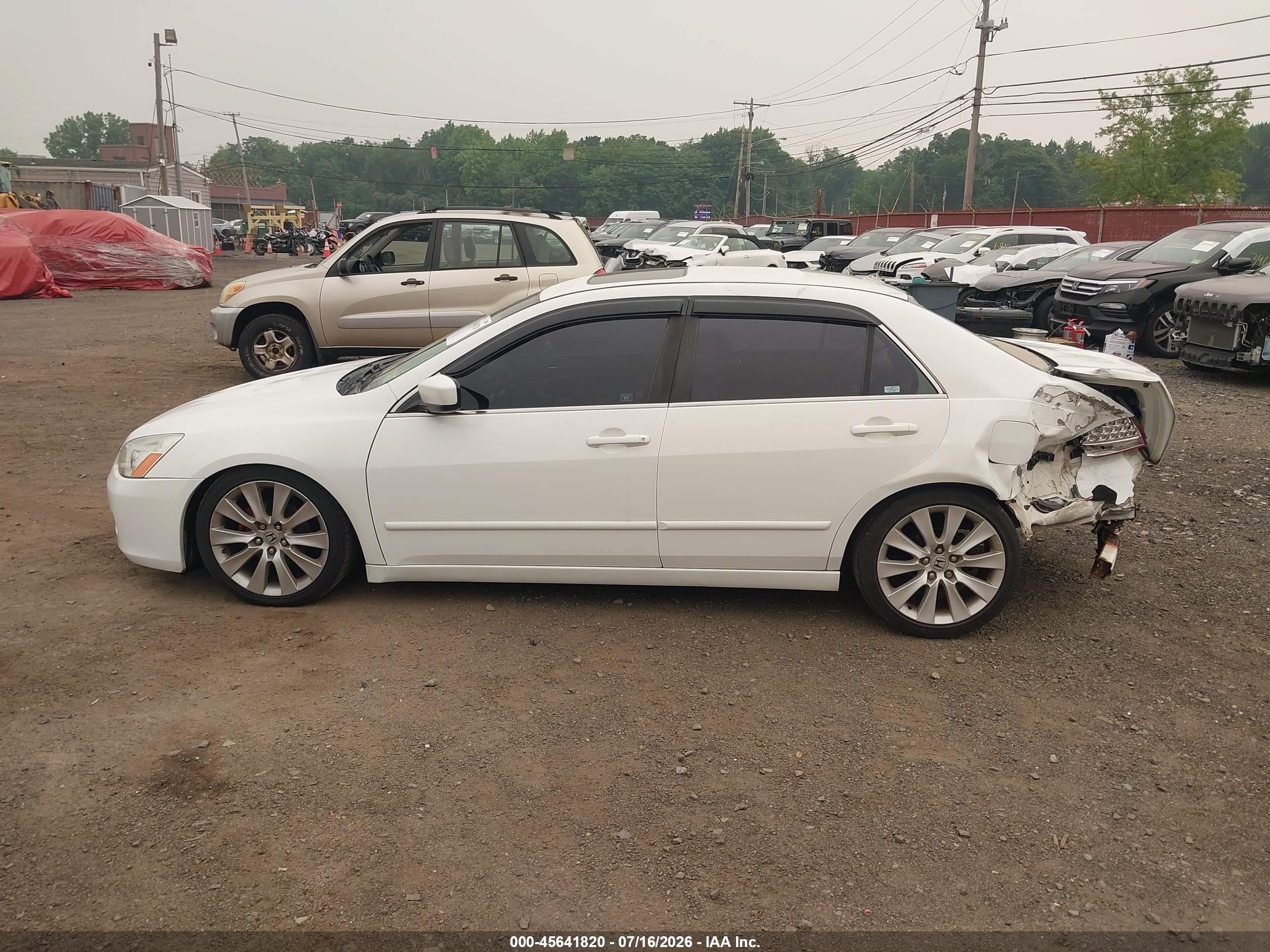 2006 Honda Accord 2.4 Ex White vin: 1HGCM56806A129257