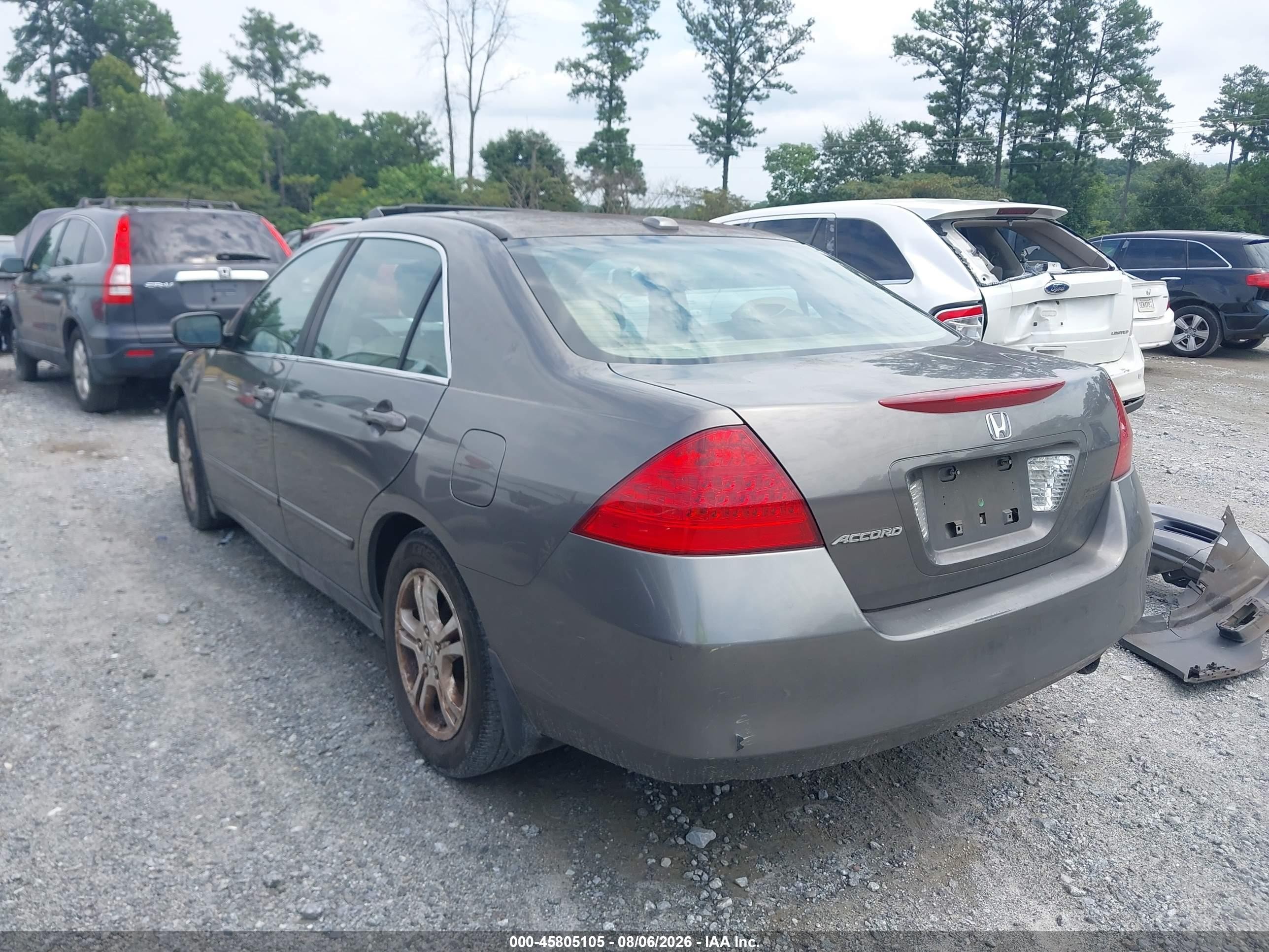 2006 Honda Accord 2.4 Ex Gray vin: 1HGCM56806A156247