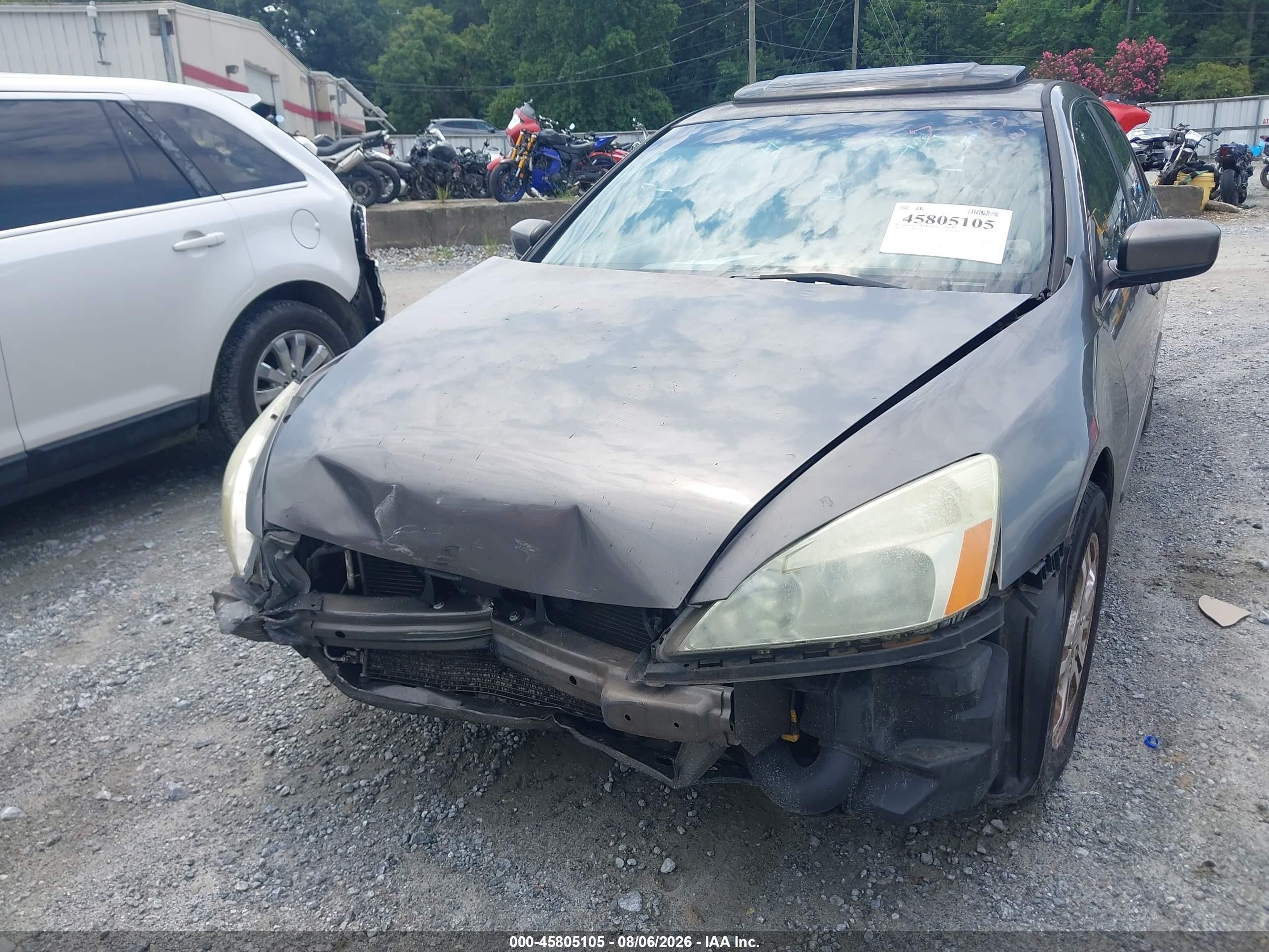 2006 Honda Accord 2.4 Ex Gray vin: 1HGCM56806A156247